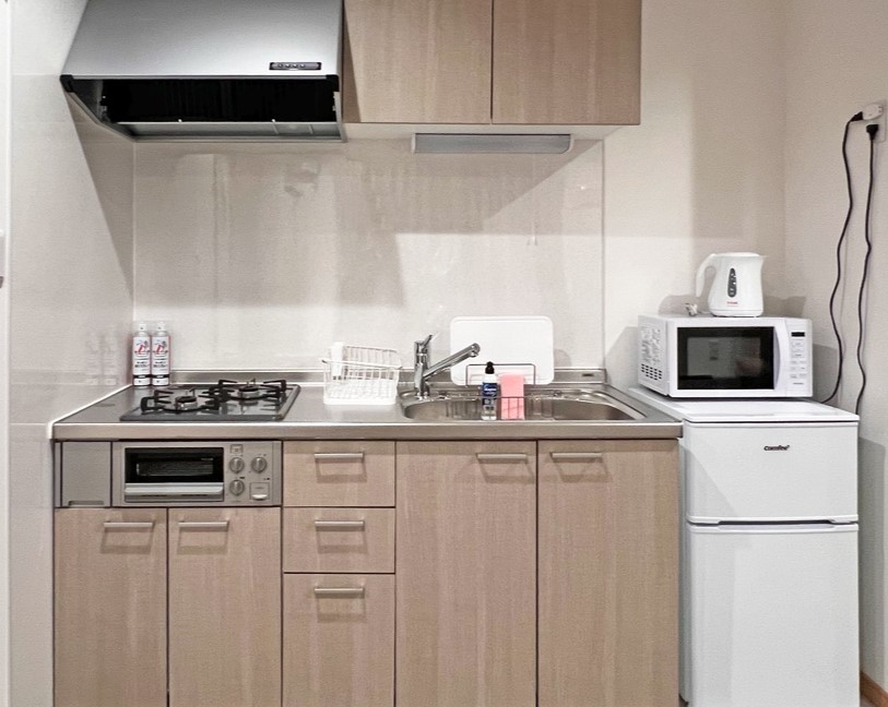 全客室にキッチン完備