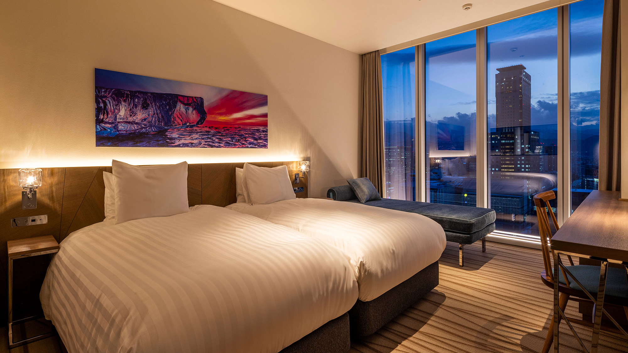 【ツイン】25～26平米／シンプルで機能的なツインルームは様々なシーンでご利用いただけます