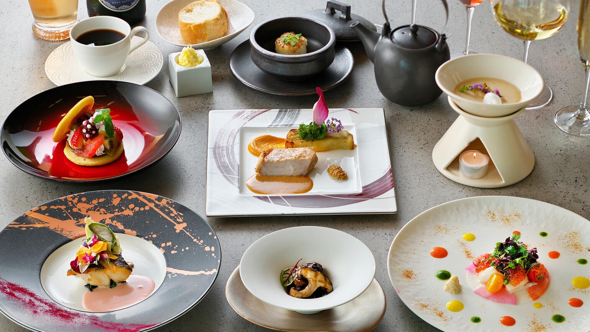 【ディナー】北海道産の食材を贅沢に使い、和のエッセンスを織り交ぜた上質なフレンチコースディナー