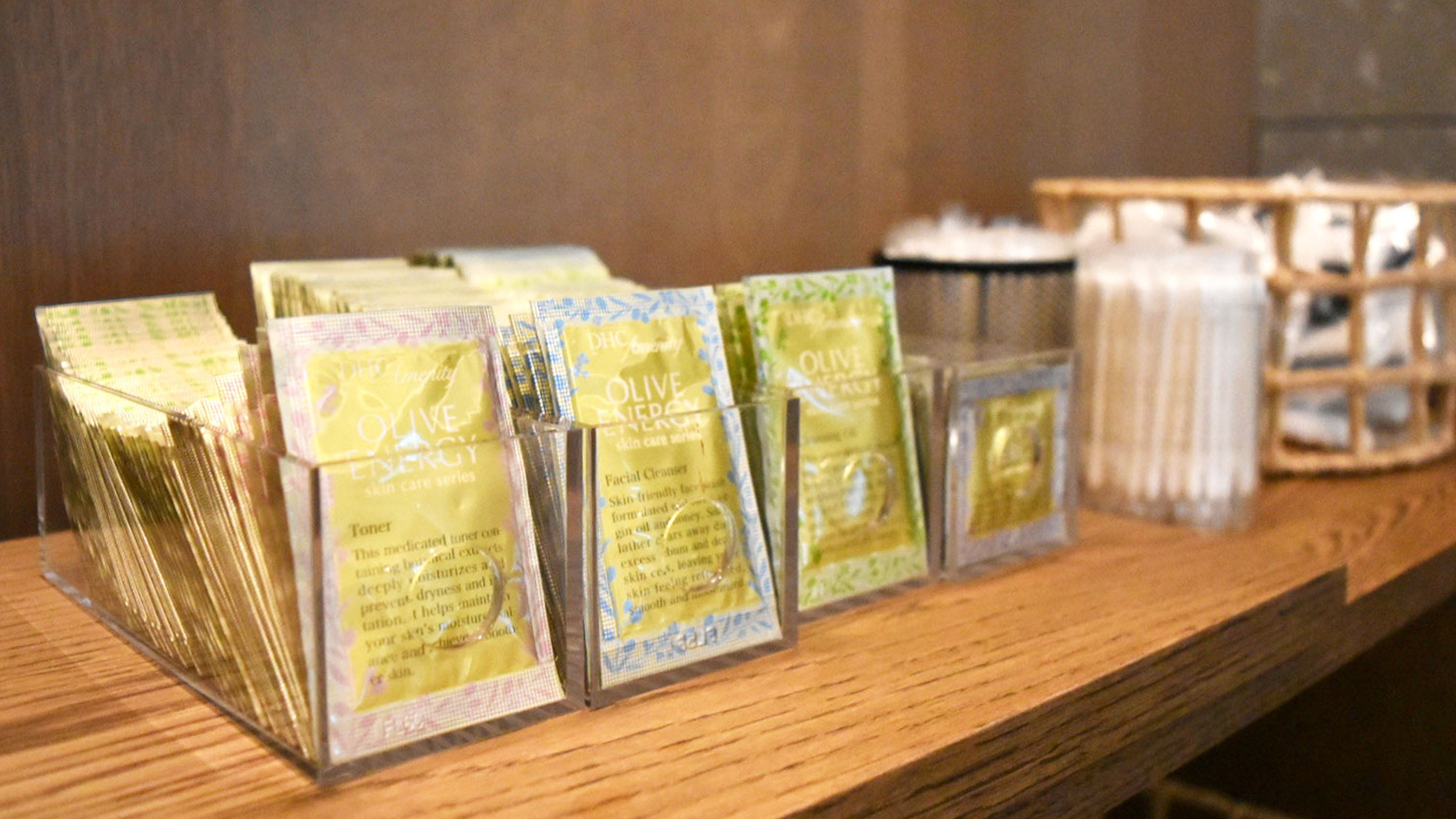 【アメニティバイキング】＜1F＞スキンケア、ヘアゴム、各種紅茶などアメニティをご用意しております