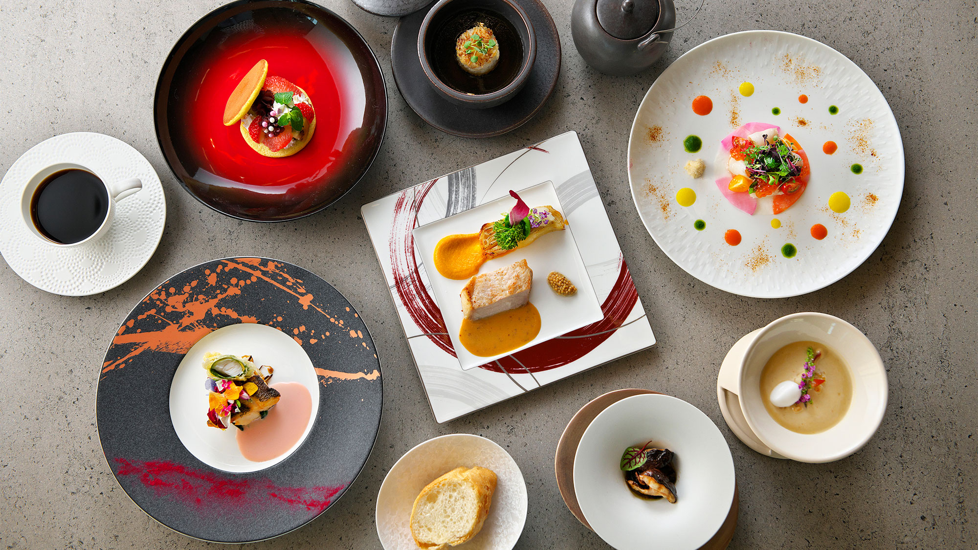 【ディナー】北海道産の食材を贅沢に使い、和のエッセンスを織り交ぜた上質なフレンチコースディナー