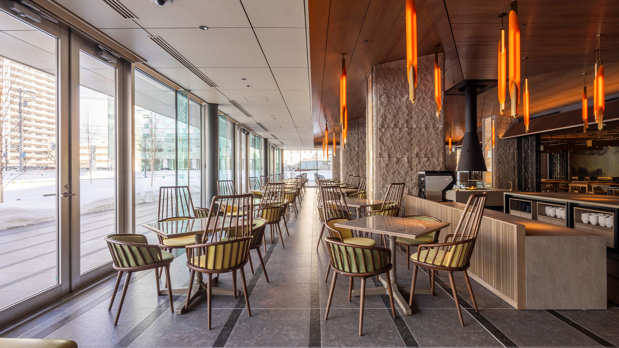 【北彩レストラン＆カフェ】＜1F＞オープンテラス付の開放感ある朝食ビュッフェレストラン＆カフェ