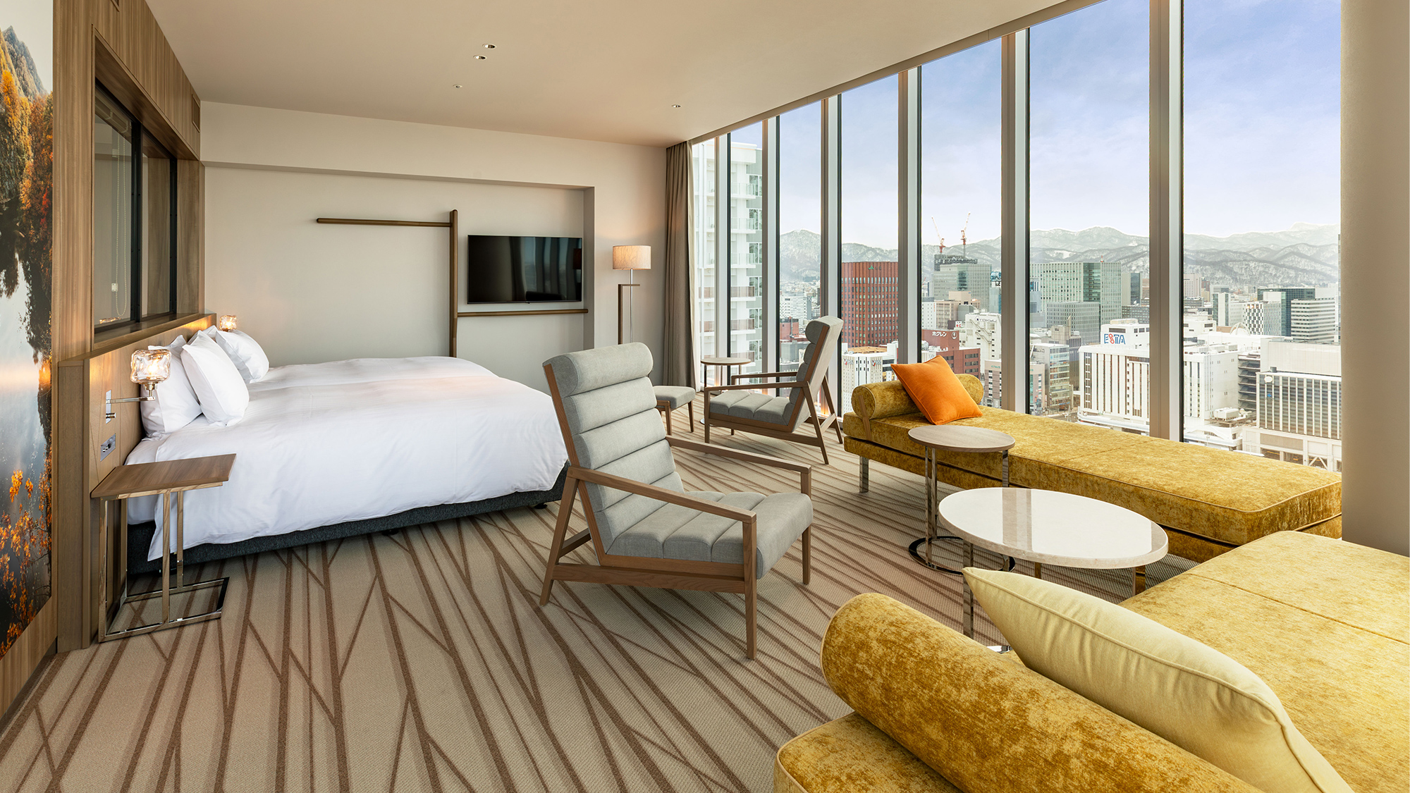 【コーナースイート】68平米／4室限定の高層階スイート。旅の疲れを癒す眺望をお愉しみいただけます