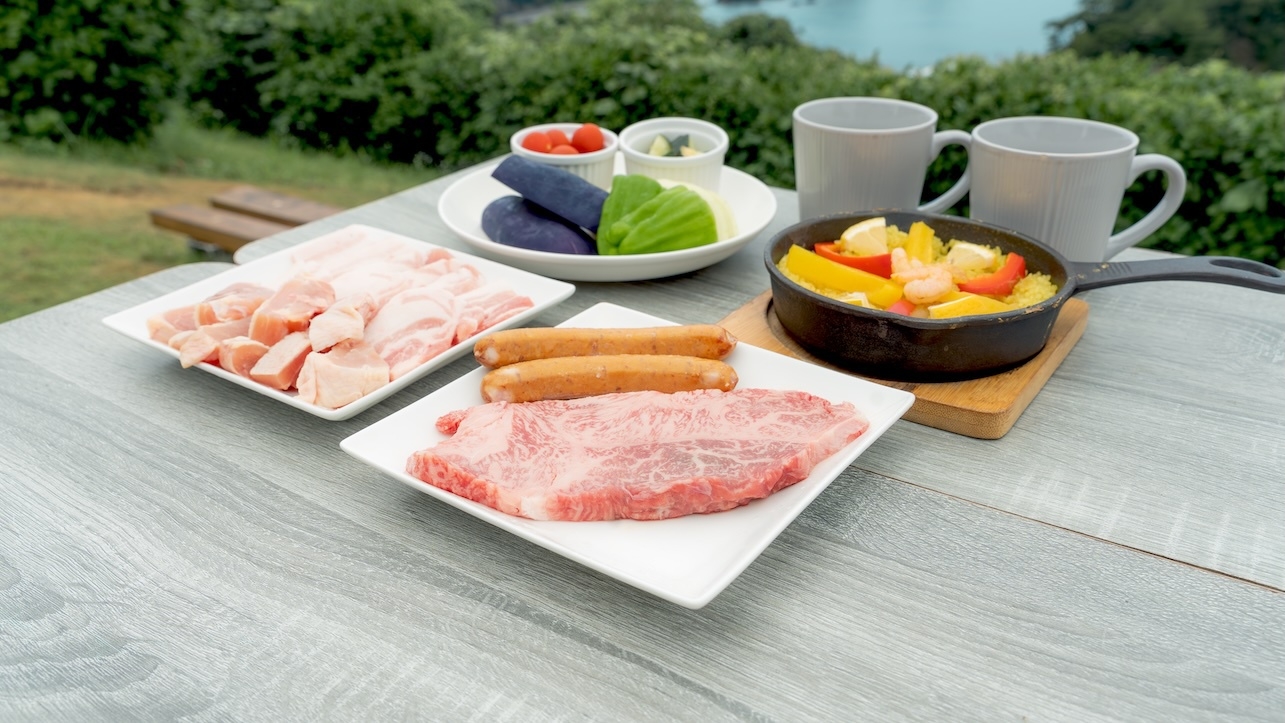 【早割30/波音と星空にほどける】スタンダードBBQ付きグランピング ＜2食付き＞