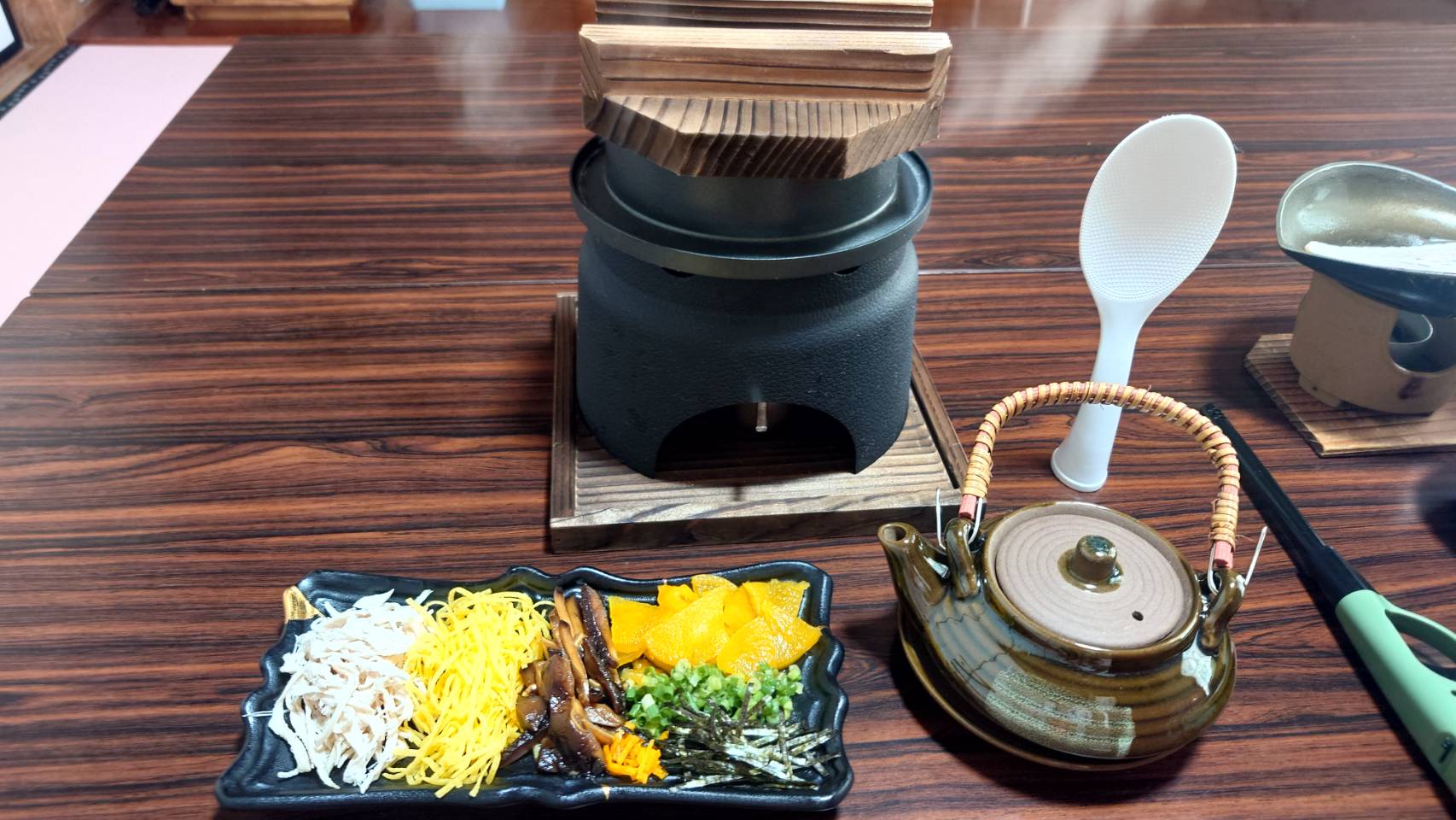 釜炊き伊佐米でつくる奄美の鶏飯♪