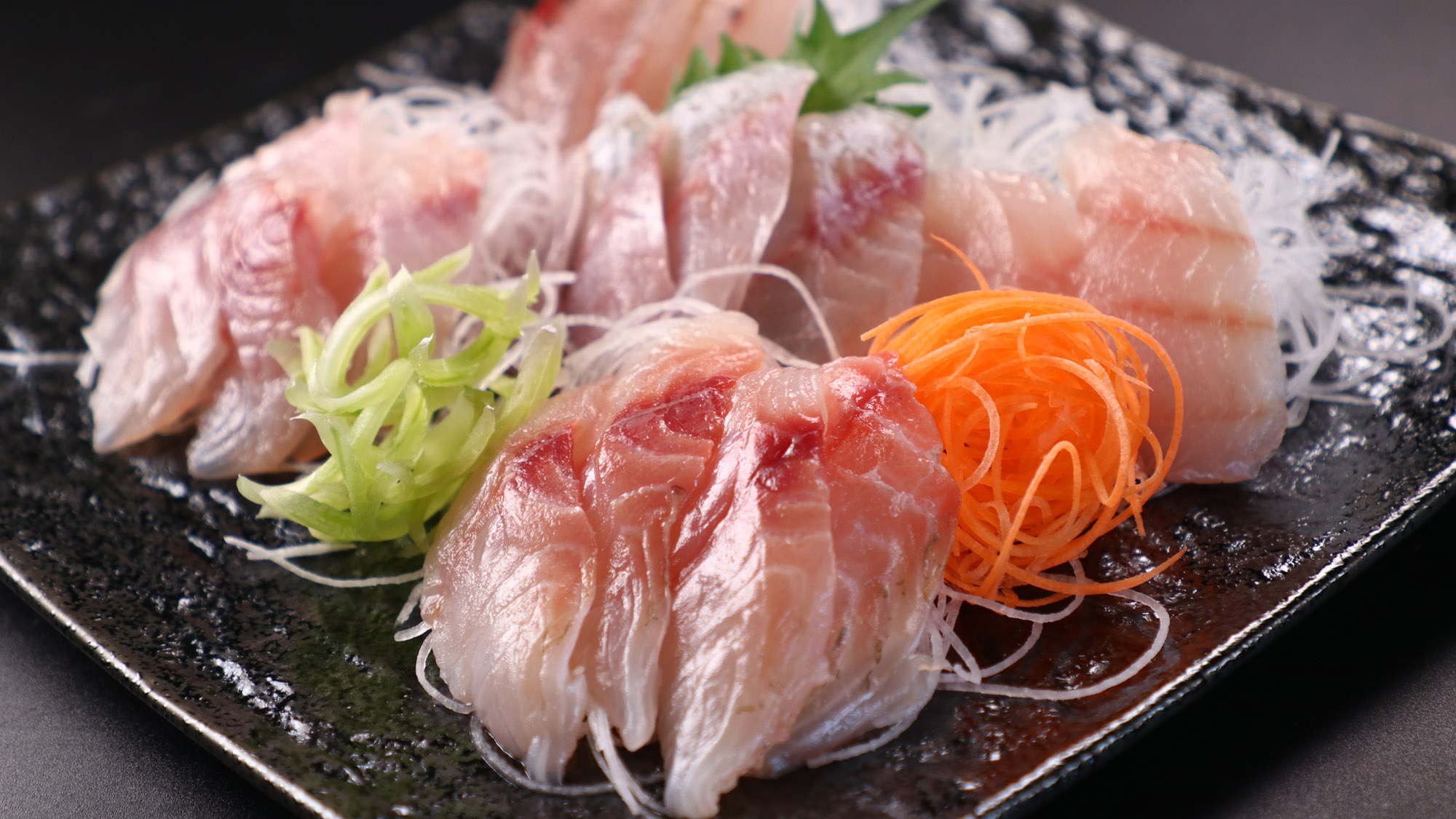 【夕食】お試しコースの季節の御造り一例