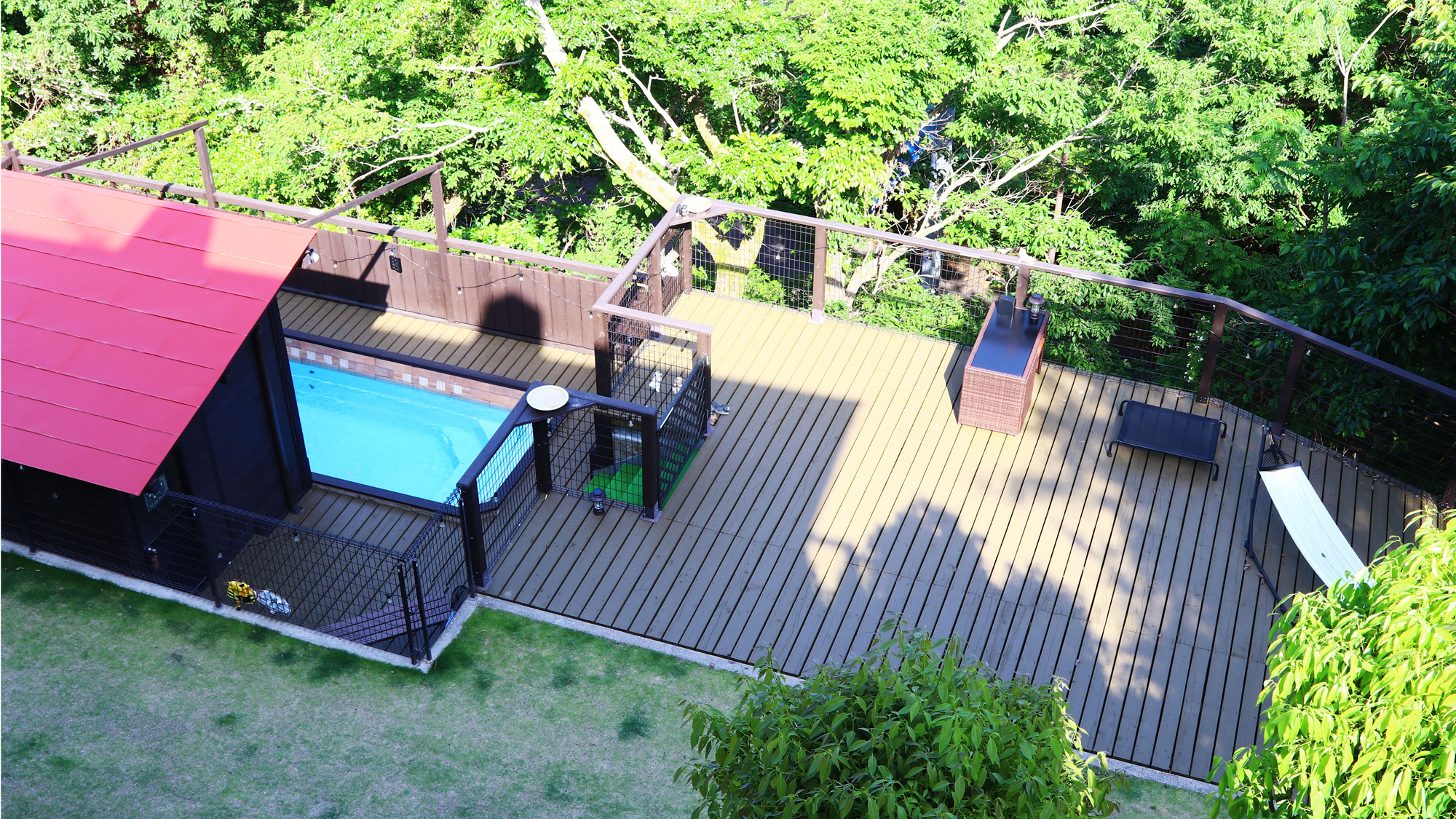 【お部屋からの風景】ドッグラン・温水プールをみれます*