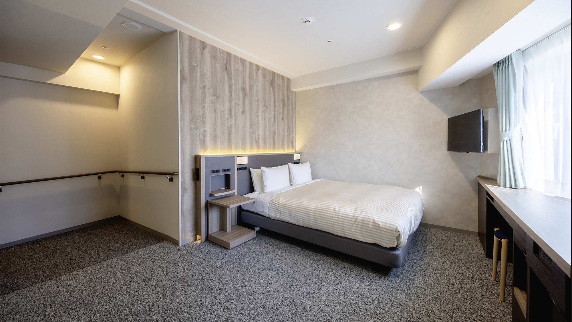 【バリアフリー】広めの室内空間に加え、段差のないフラットな設計。