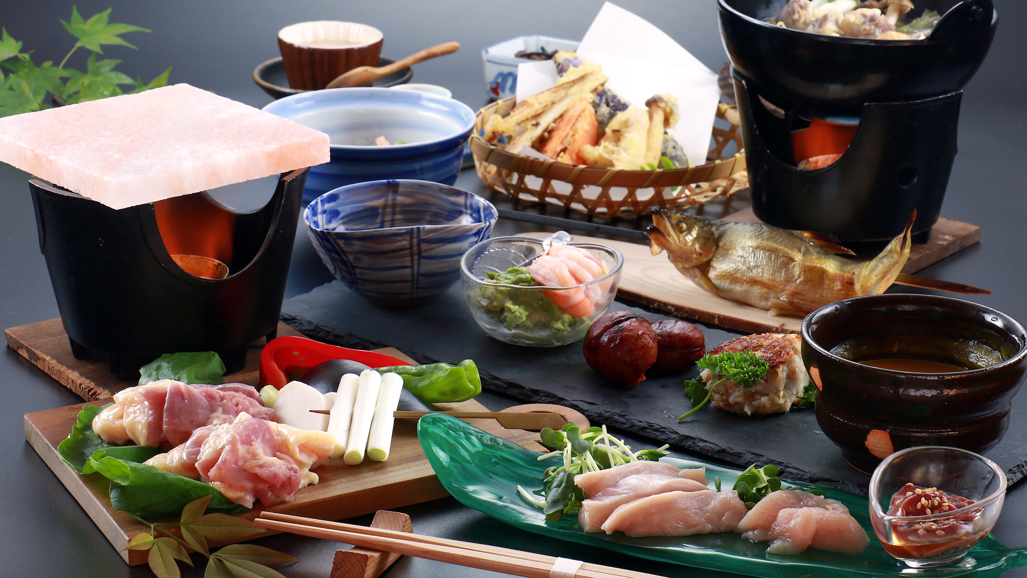 【大和肉鶏ー里山御膳】 地元の新鮮な地鶏のフルコース