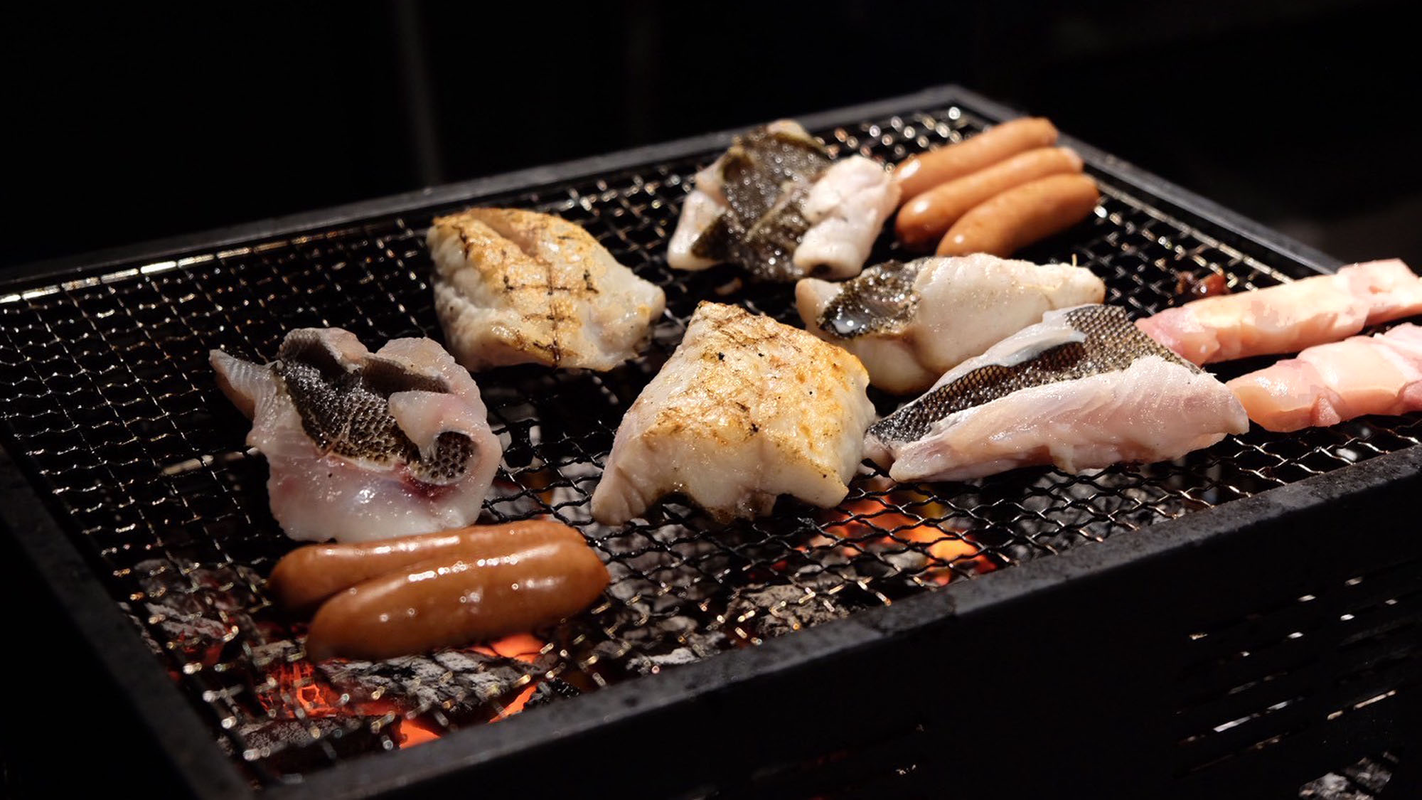 炭火のBBQは一味違う