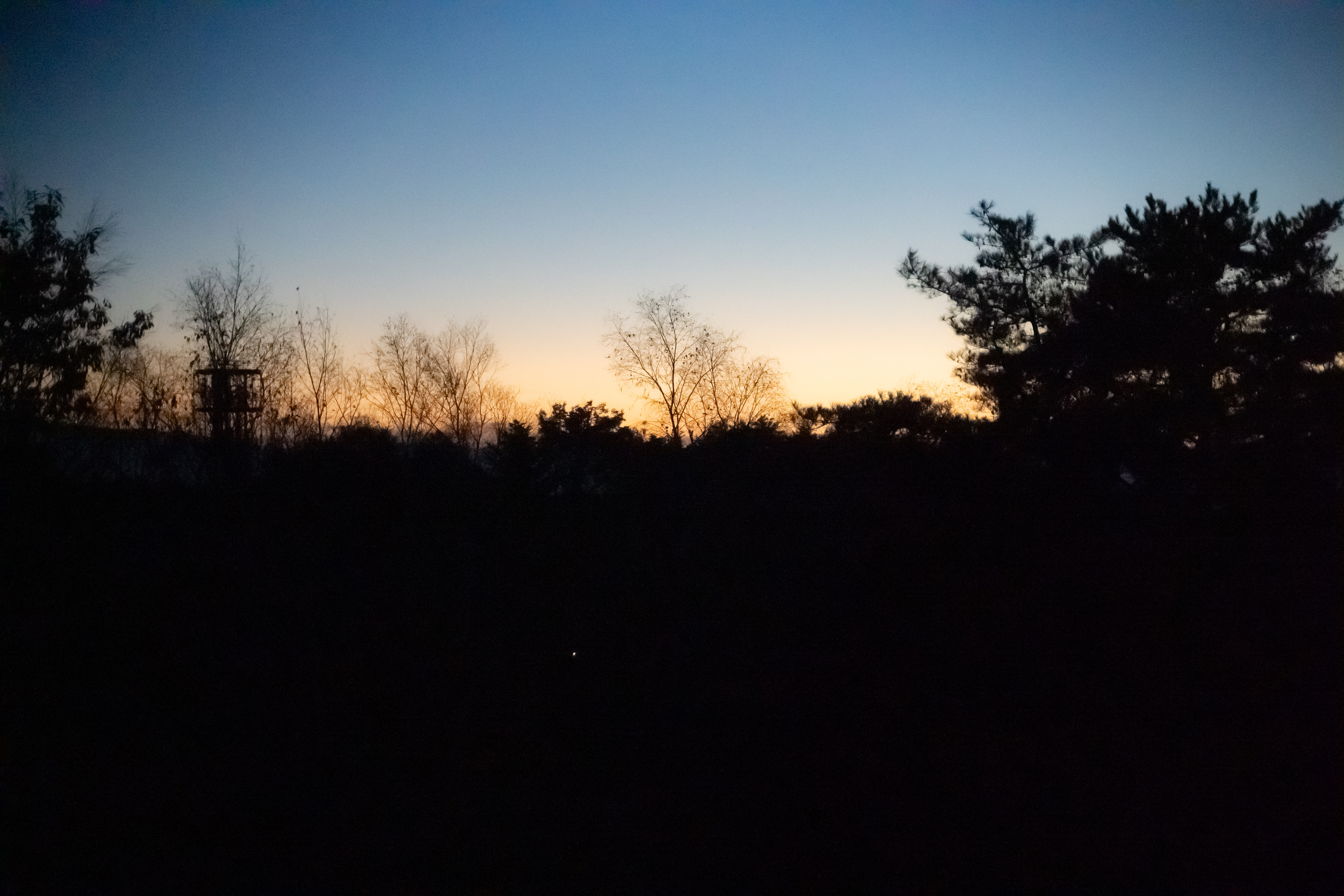 軽井沢の夕暮れ