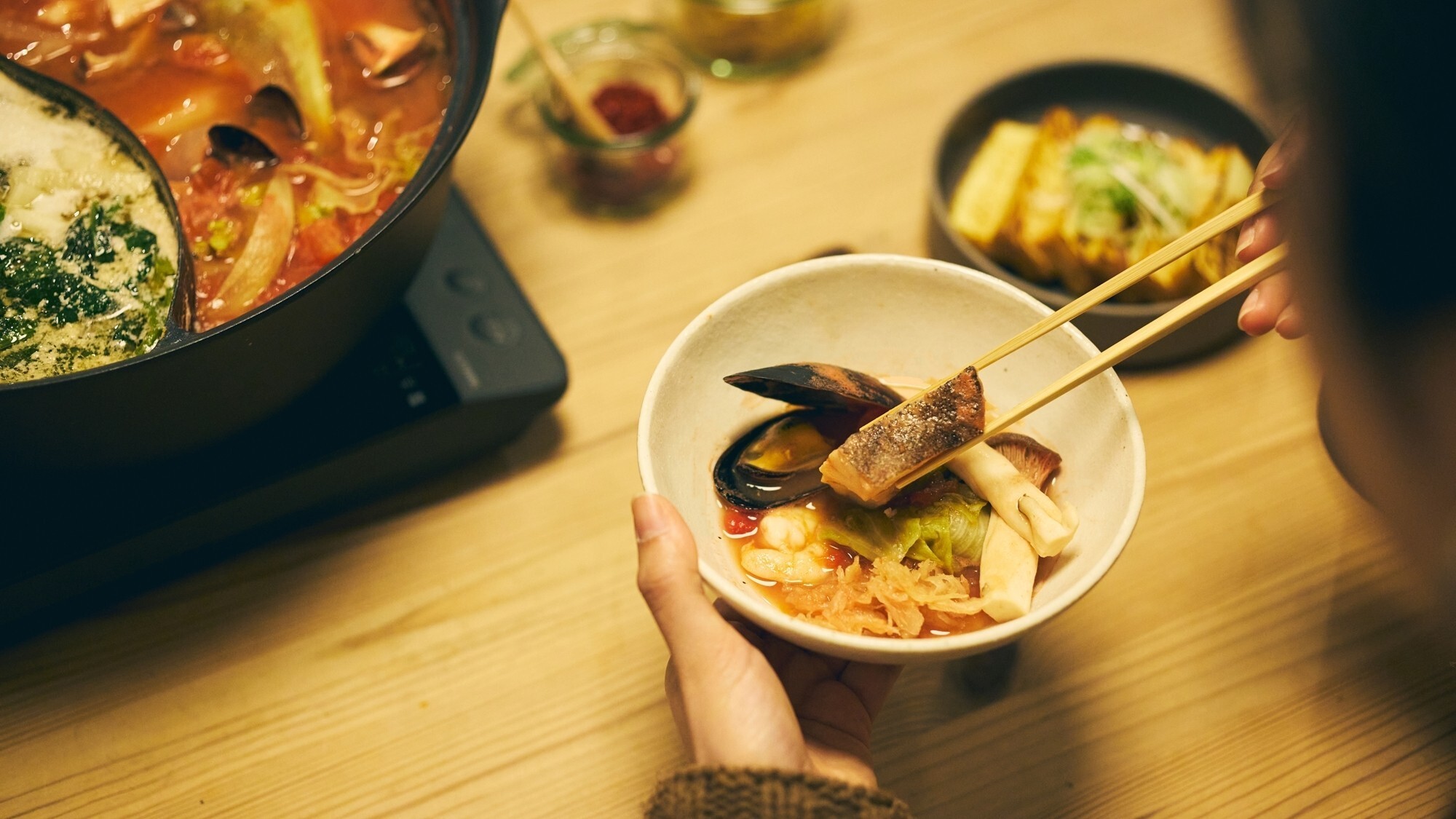 [夕食/2食鍋]水が綺麗な地域ならではの自然の恵みをお楽しみください。