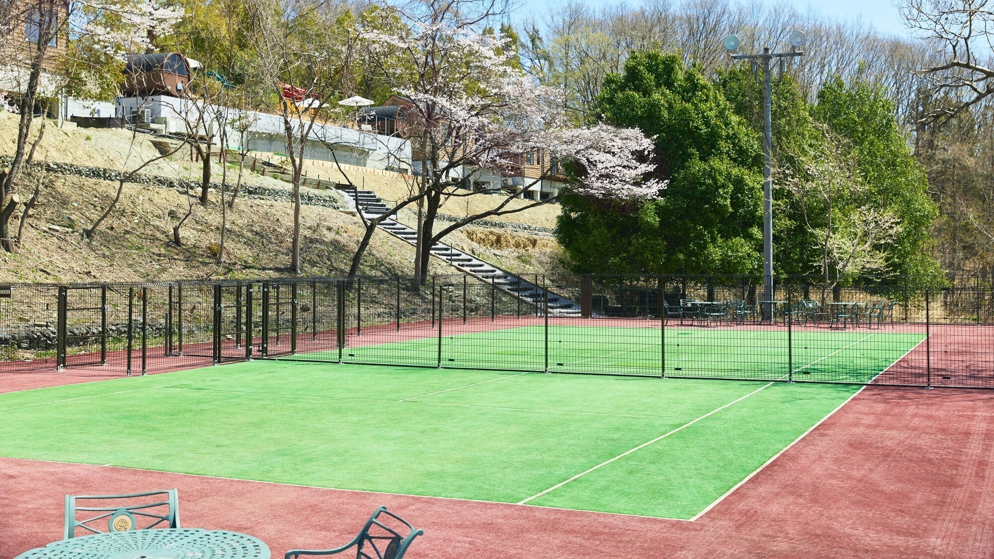 [DOG PARK]春になると、桜を望みながら愛犬との時間をお楽しみいただけます。