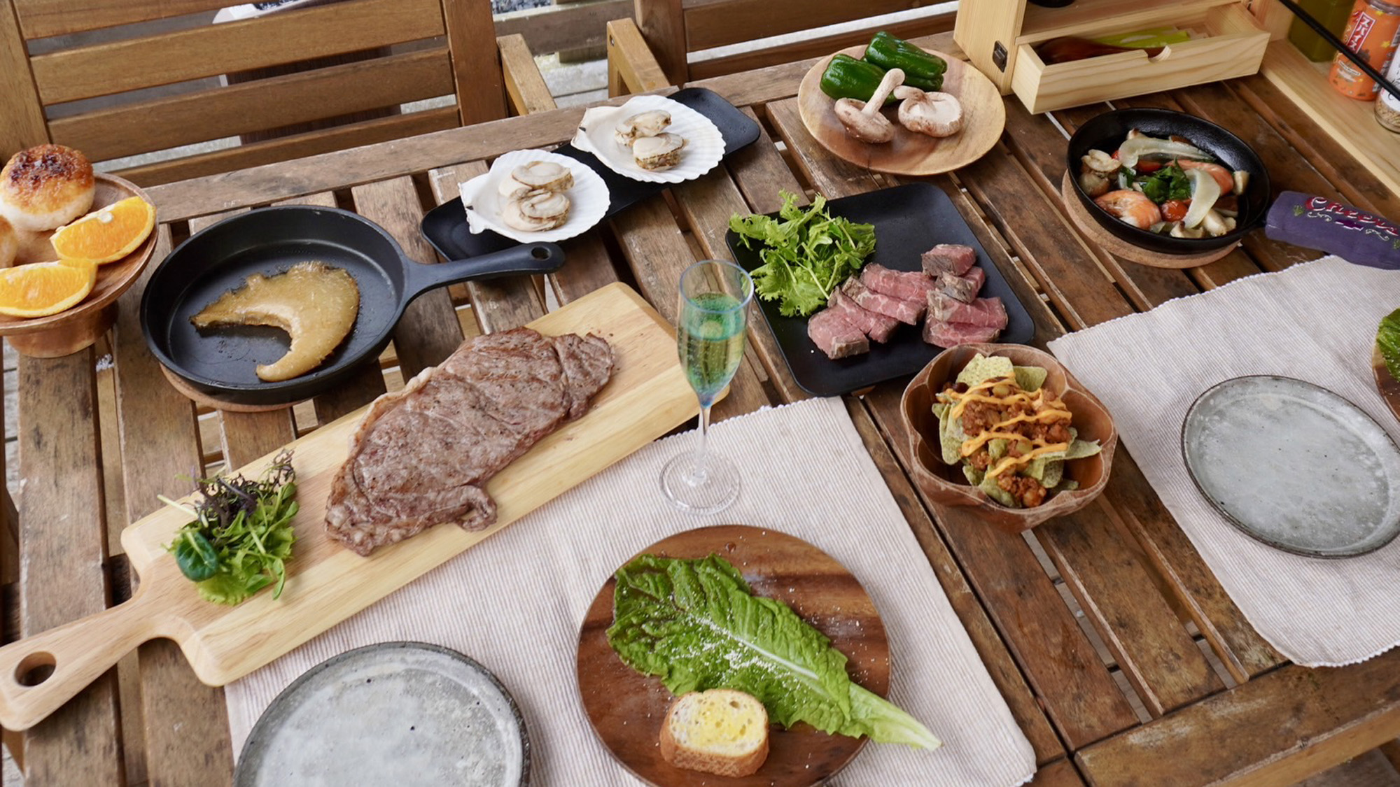 #プレミアムBBQプラン　気仙沼の贅沢食材を使用したBBQ。