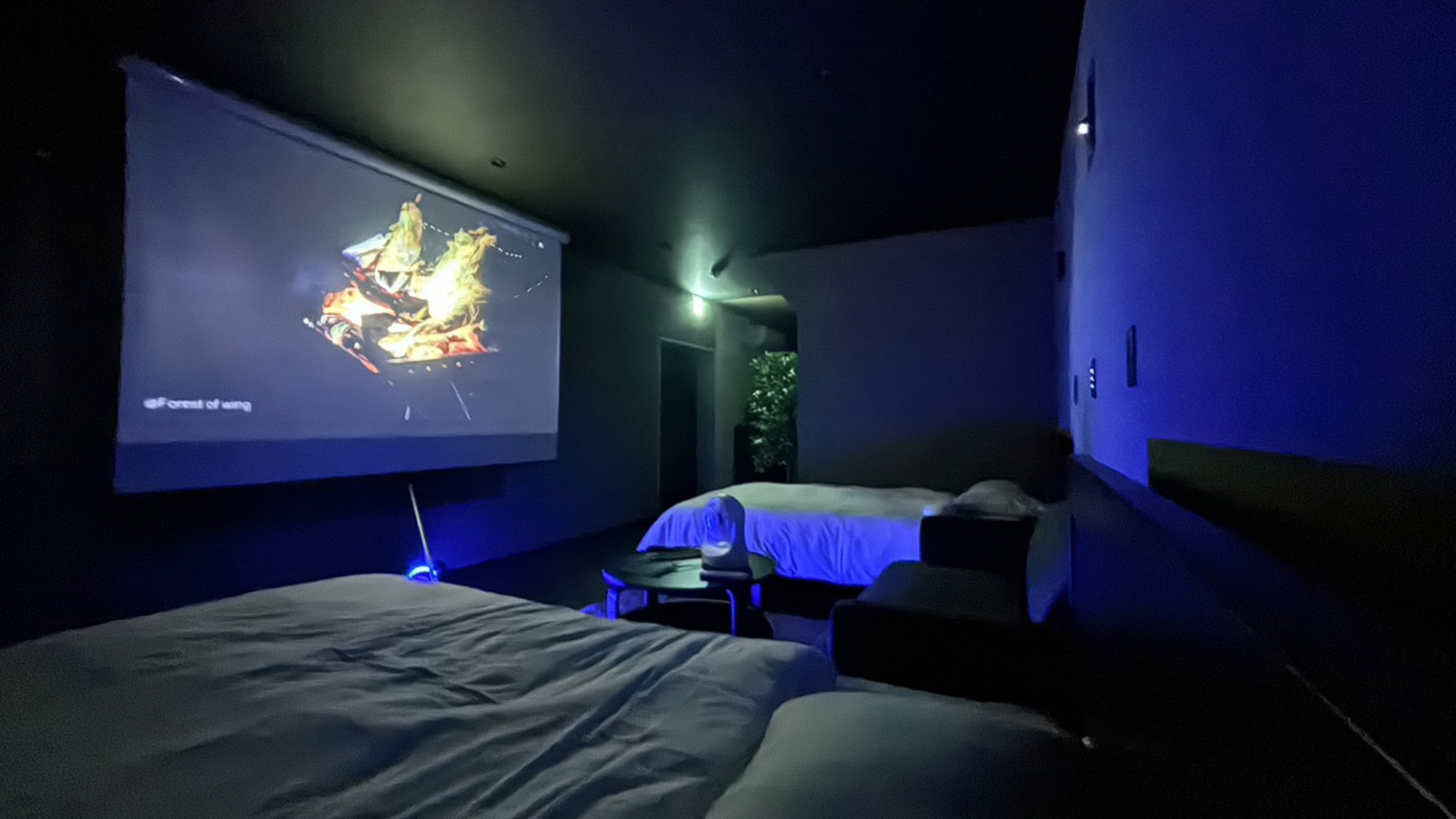 ・【shima】プロジェクターを完備。映画や映像を楽しみ特別なひとときをお楽しみください