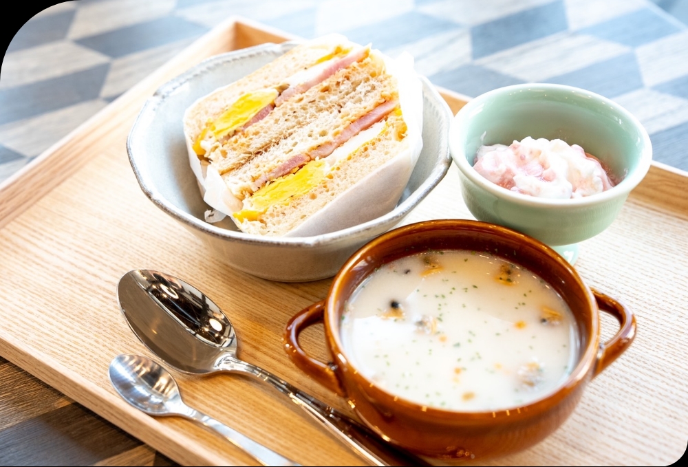 イングリッシュマフィン朝食