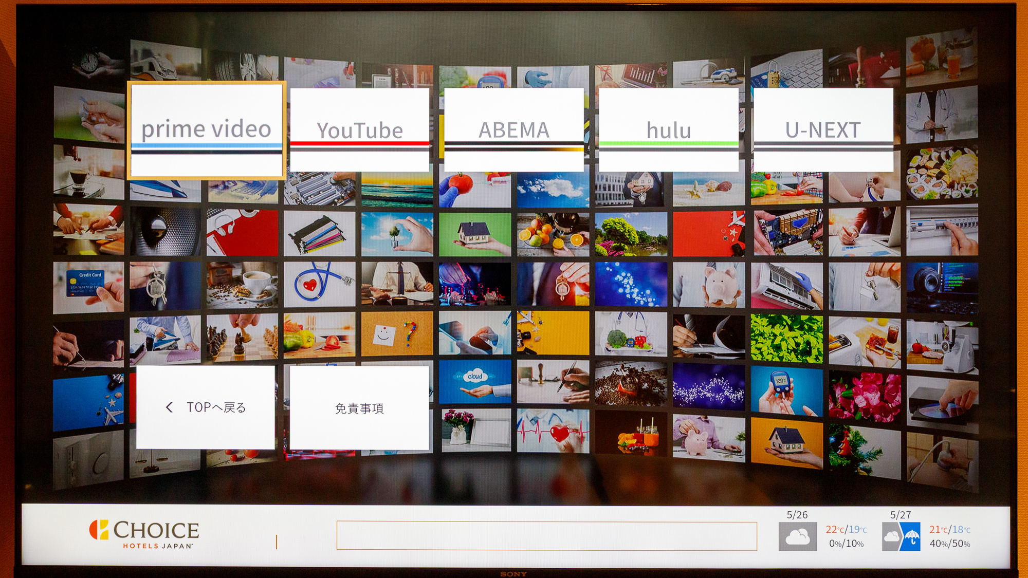 【定額動画配信サービス】ご自身のアカウントを使ってテレビでお楽しみいただけます。
