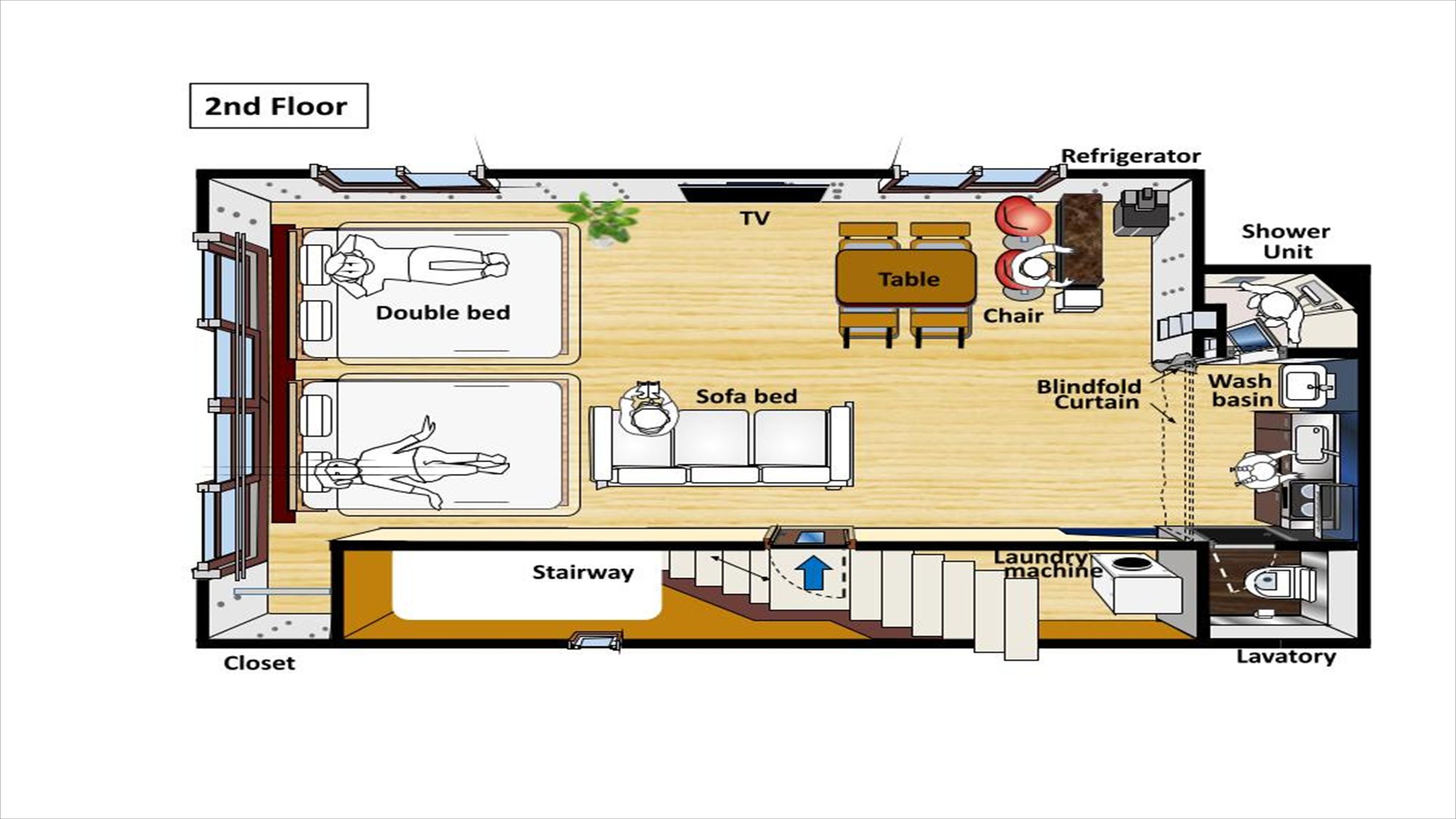 間取り図2F-6名部屋