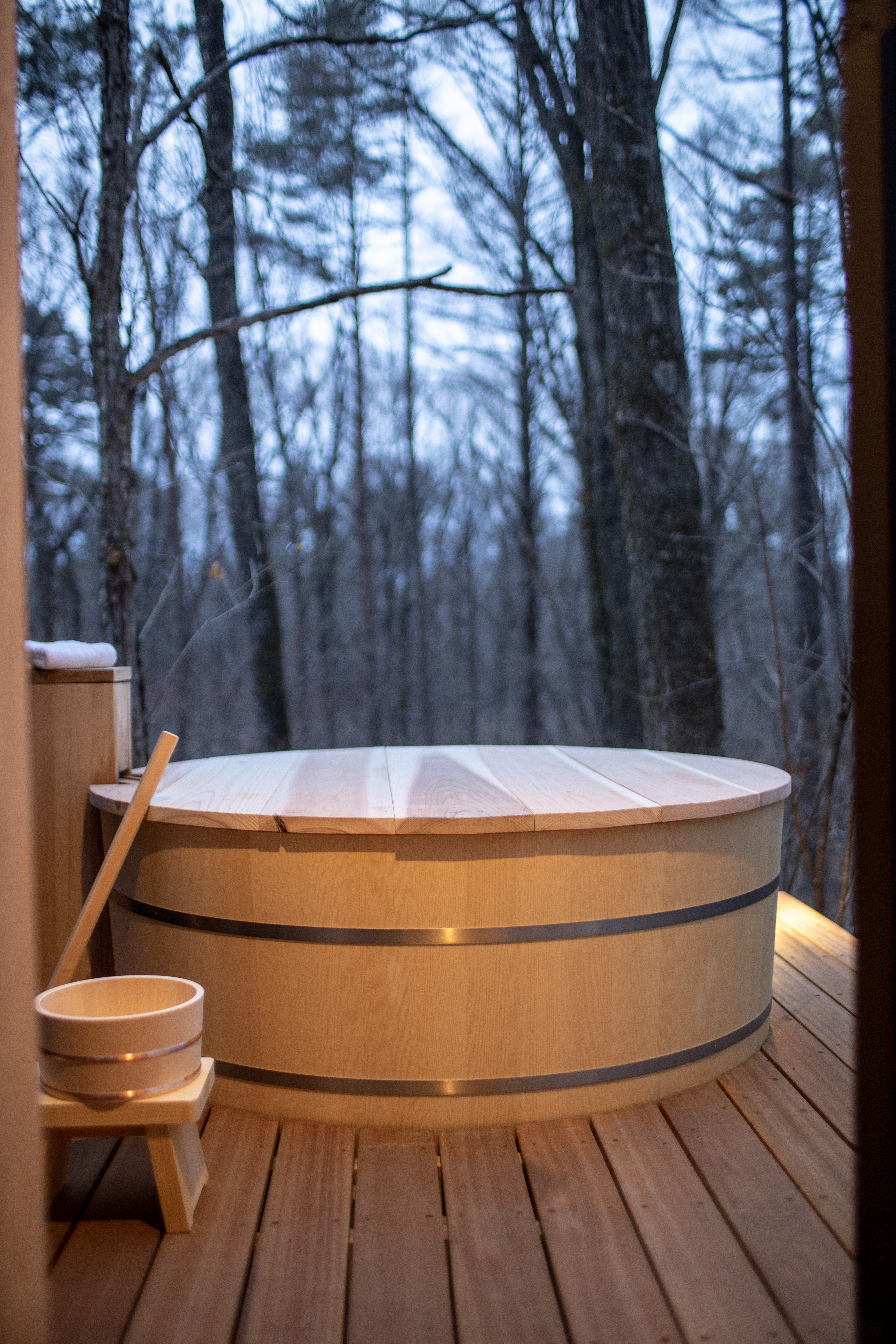 高野槙の特注露天風呂