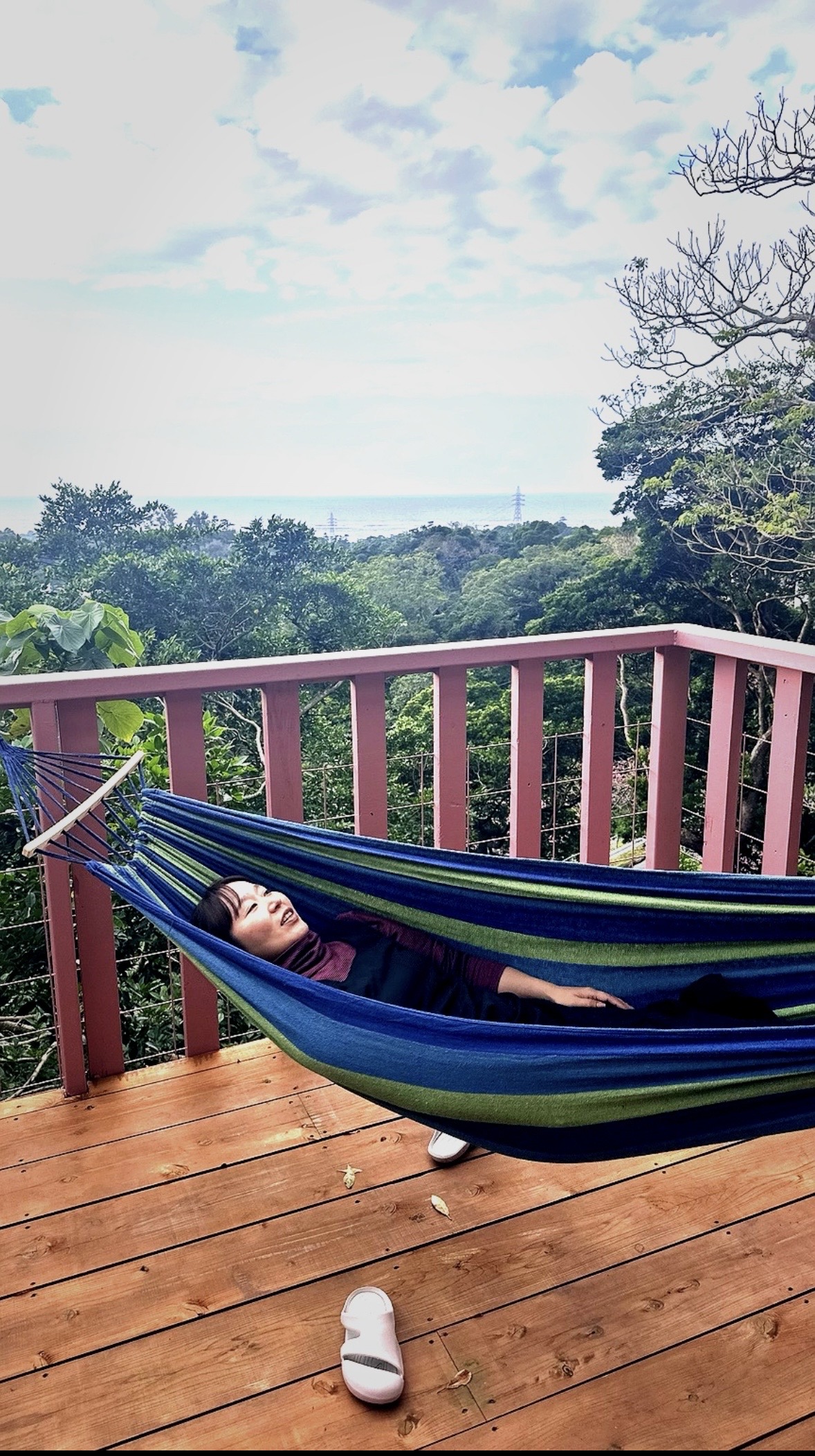 ハンモックから楽しむオーシャンビュー