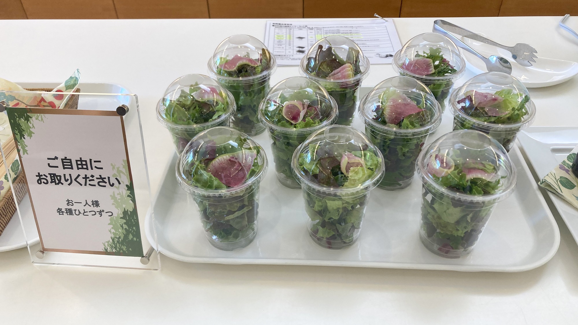 ・【軽朝食一例】彩り鮮やかなフレッシュサラダ