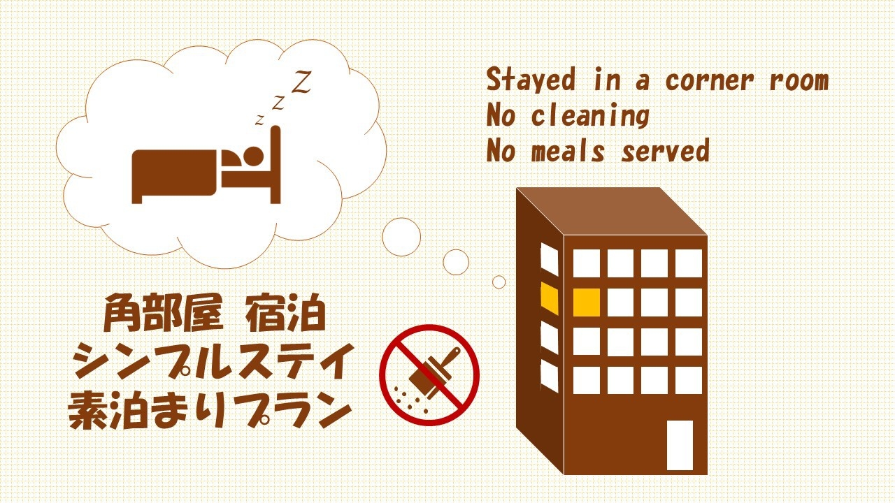 ★角部屋★シンプルステイ【素泊まり】プラン　禁煙