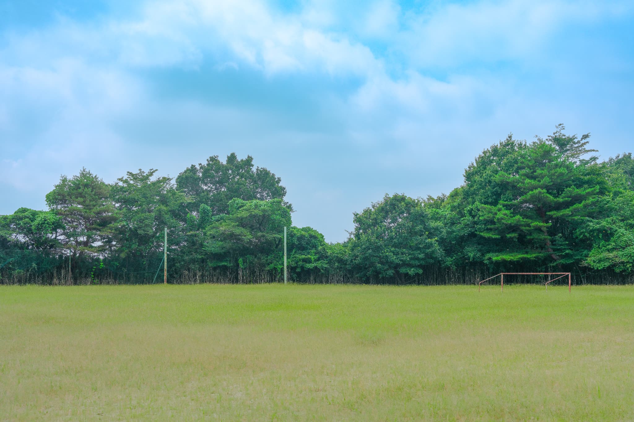 施設横のグラウンド