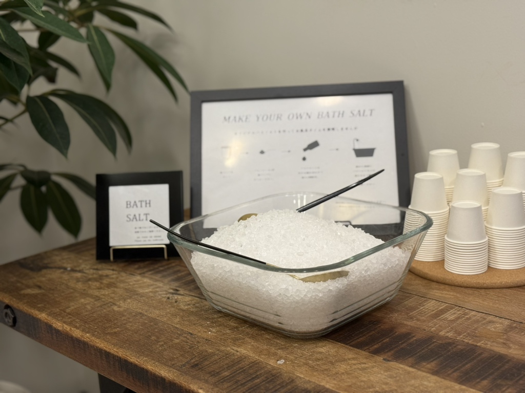 バスソルトをご自由にお持ちいただけます