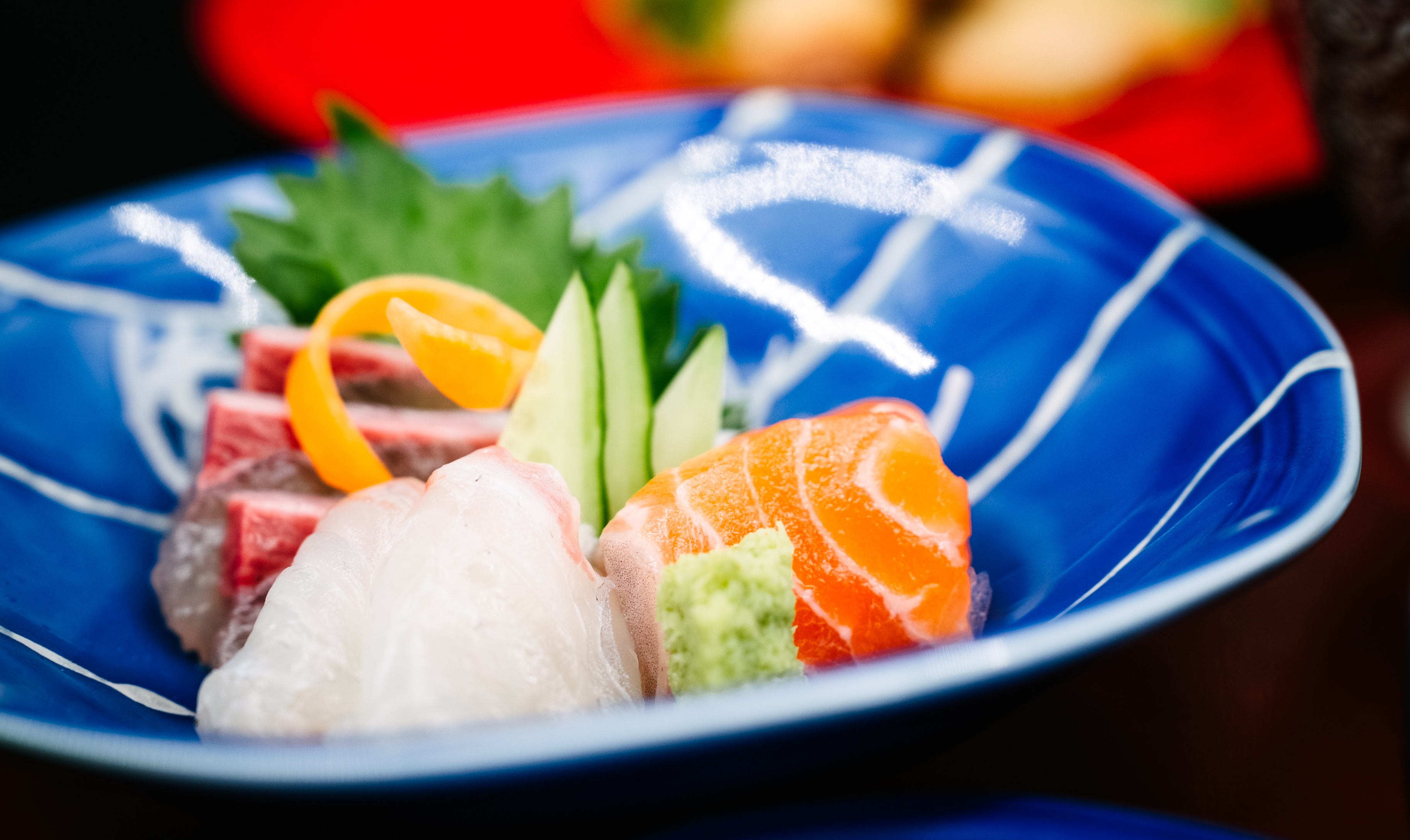 【彩り御膳イメージ】地元仙崎漁港で料理長が仕入れた魚を使用した刺し盛。