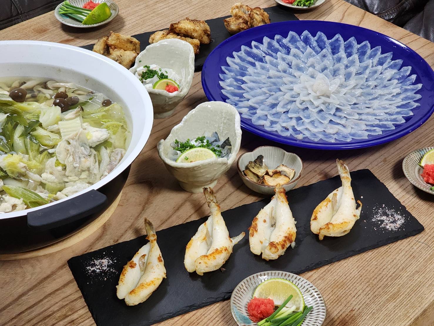 【ご夕食一例】下関高級とらふぐフルコース