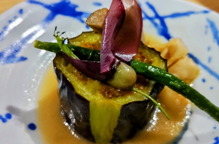 【ご夕食一例】地元伝統野菜田屋なすの煮浸し