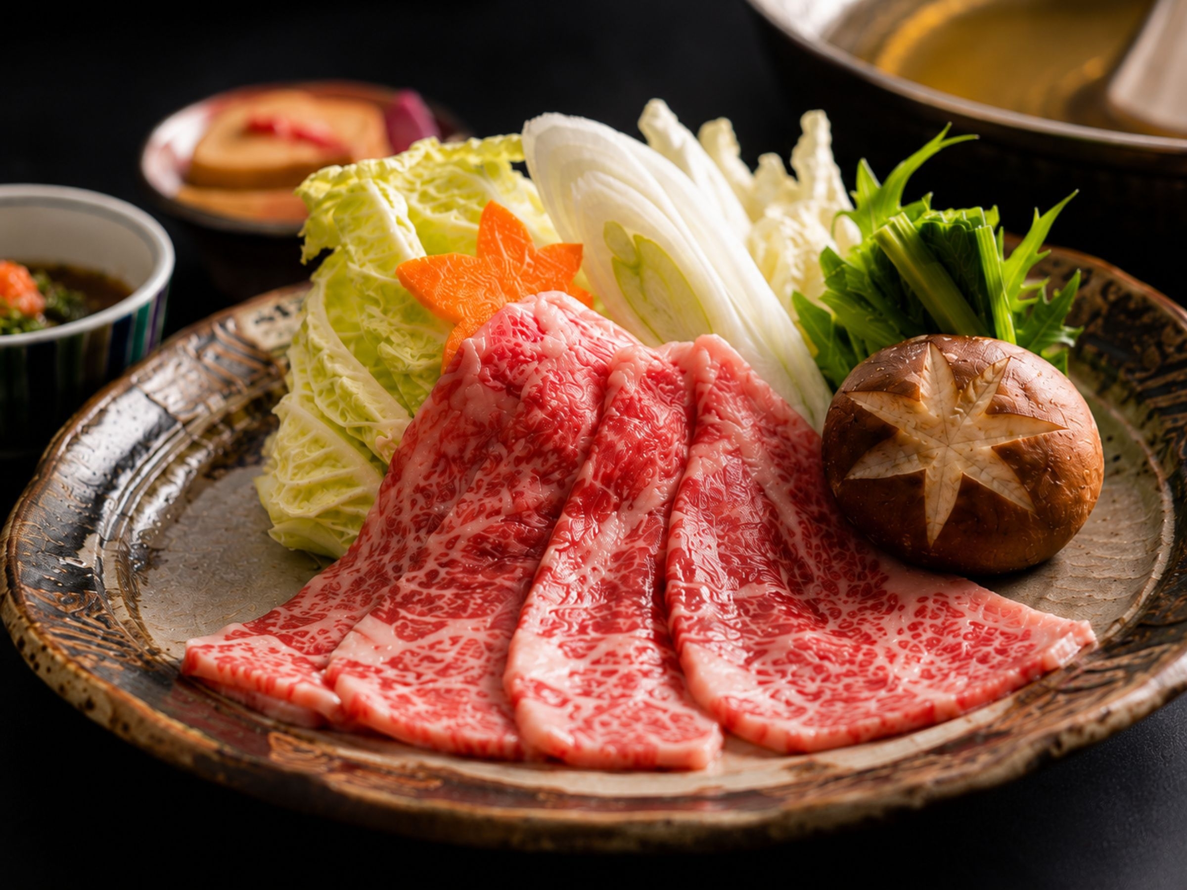 【肉・魚】黒毛和牛のしゃぶしゃぶと新鮮地魚のフルコースを贅沢に味わう会席プラン