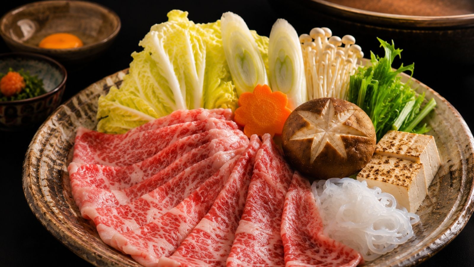 【肉・魚】黒毛和牛のすき焼きと新鮮地魚のフルコースを贅沢に味わう会席プラン
