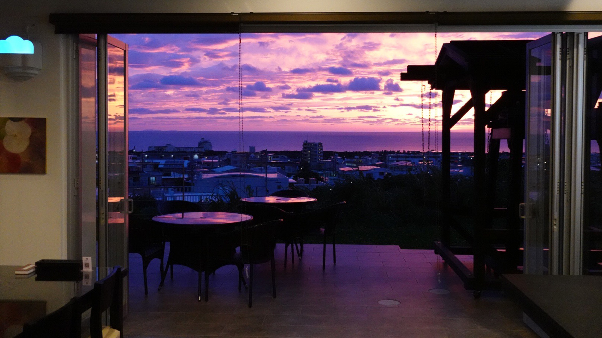 #レストランから見える夕日