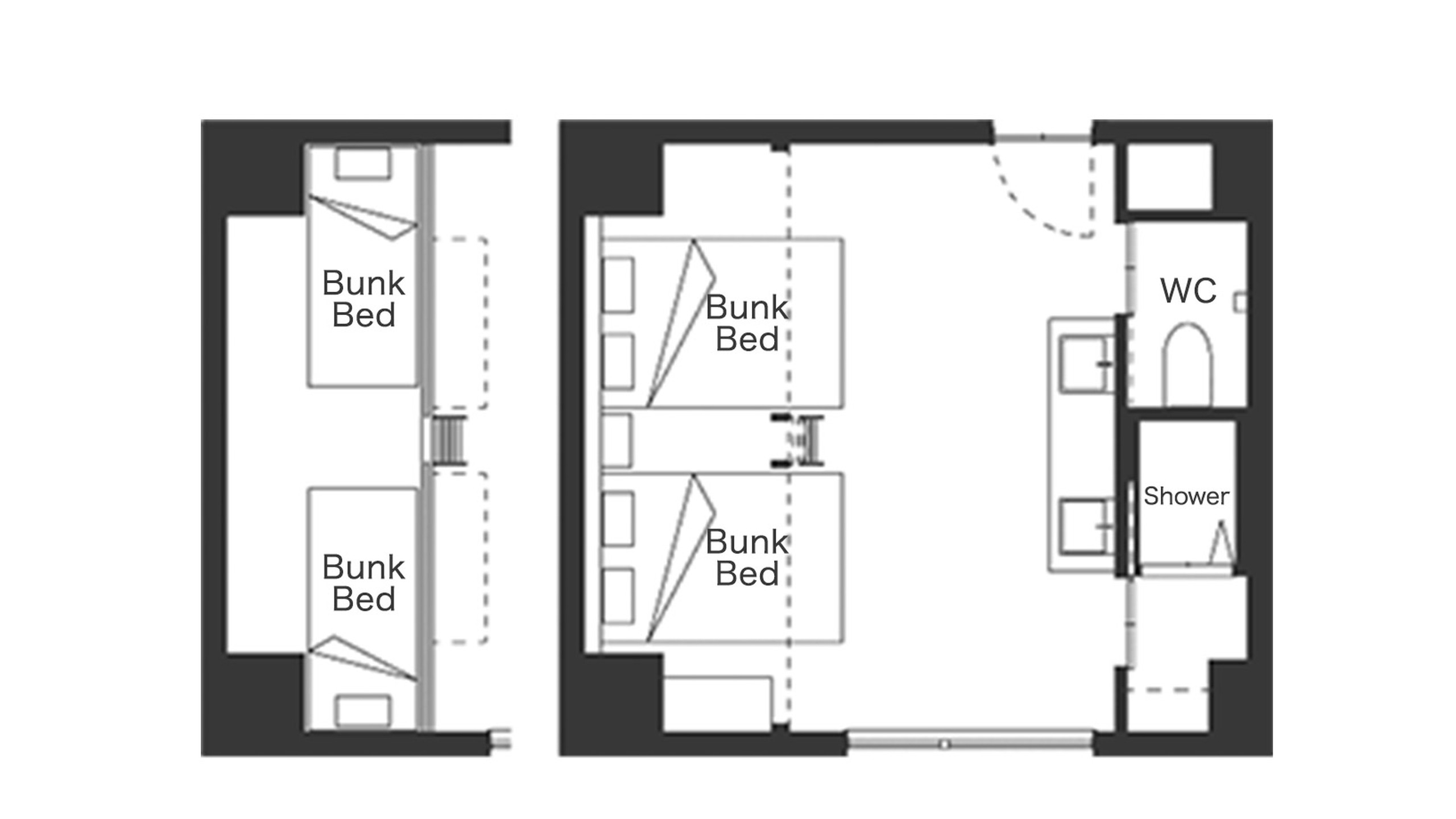 ファミリールーム（バンクベッド）間取り
