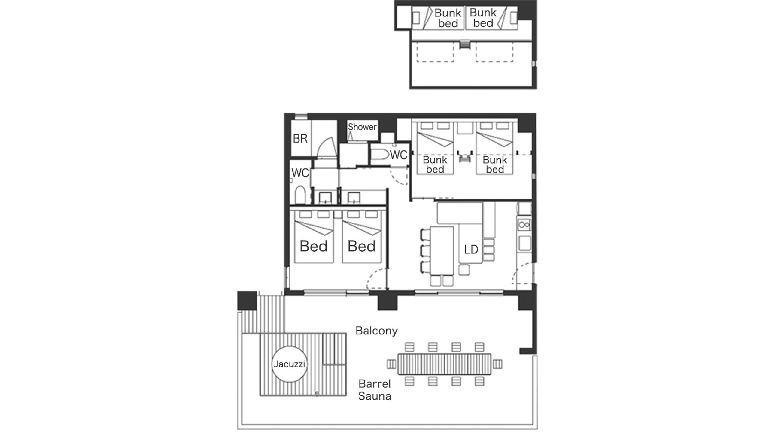 スイートルーム　間取り