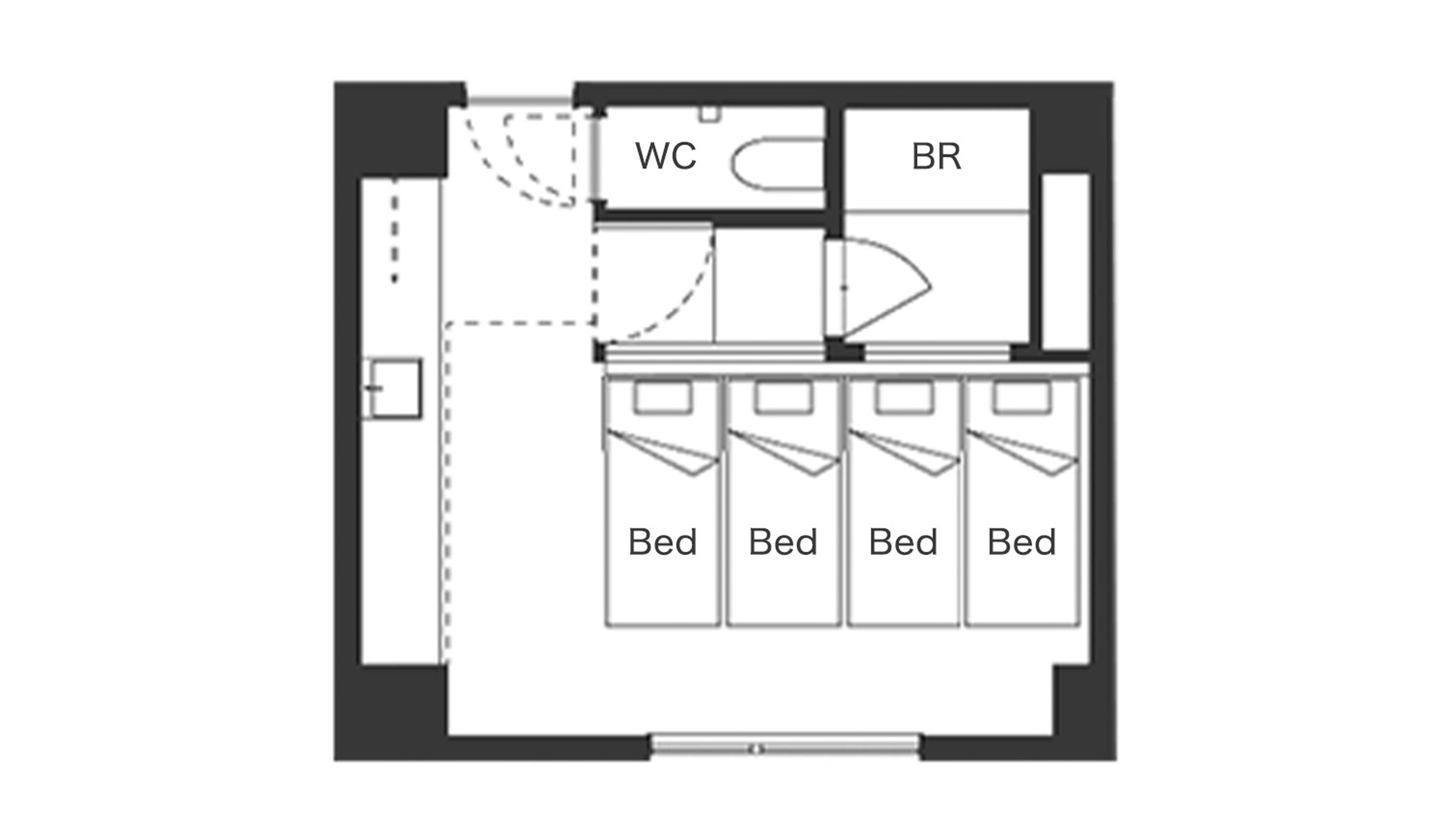 フォースルーム　間取り