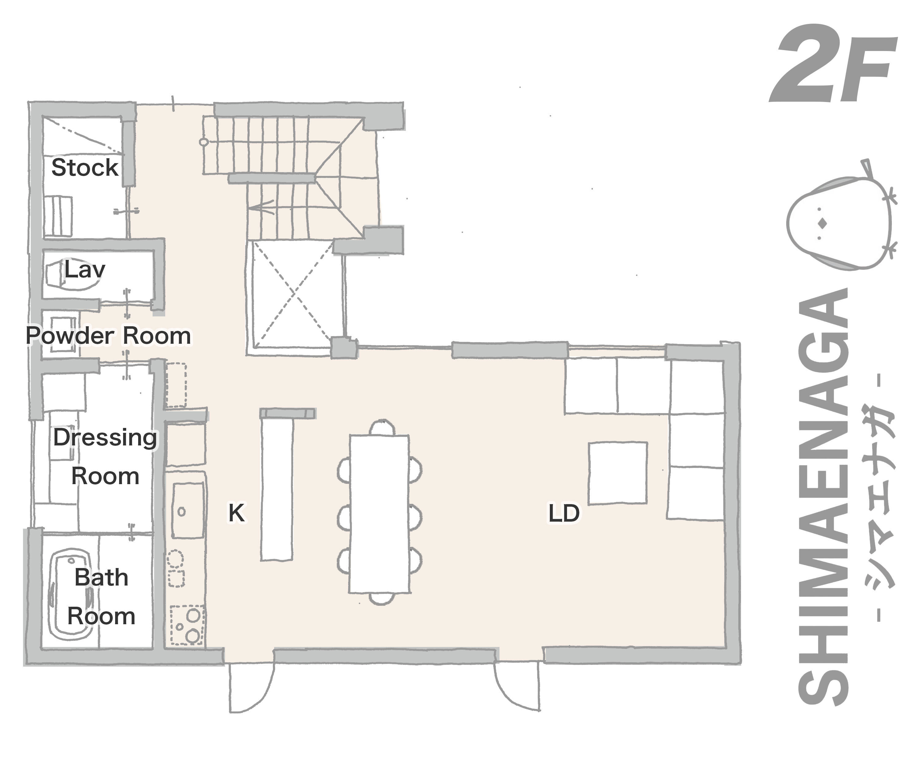 シマエナガ間取り図2F