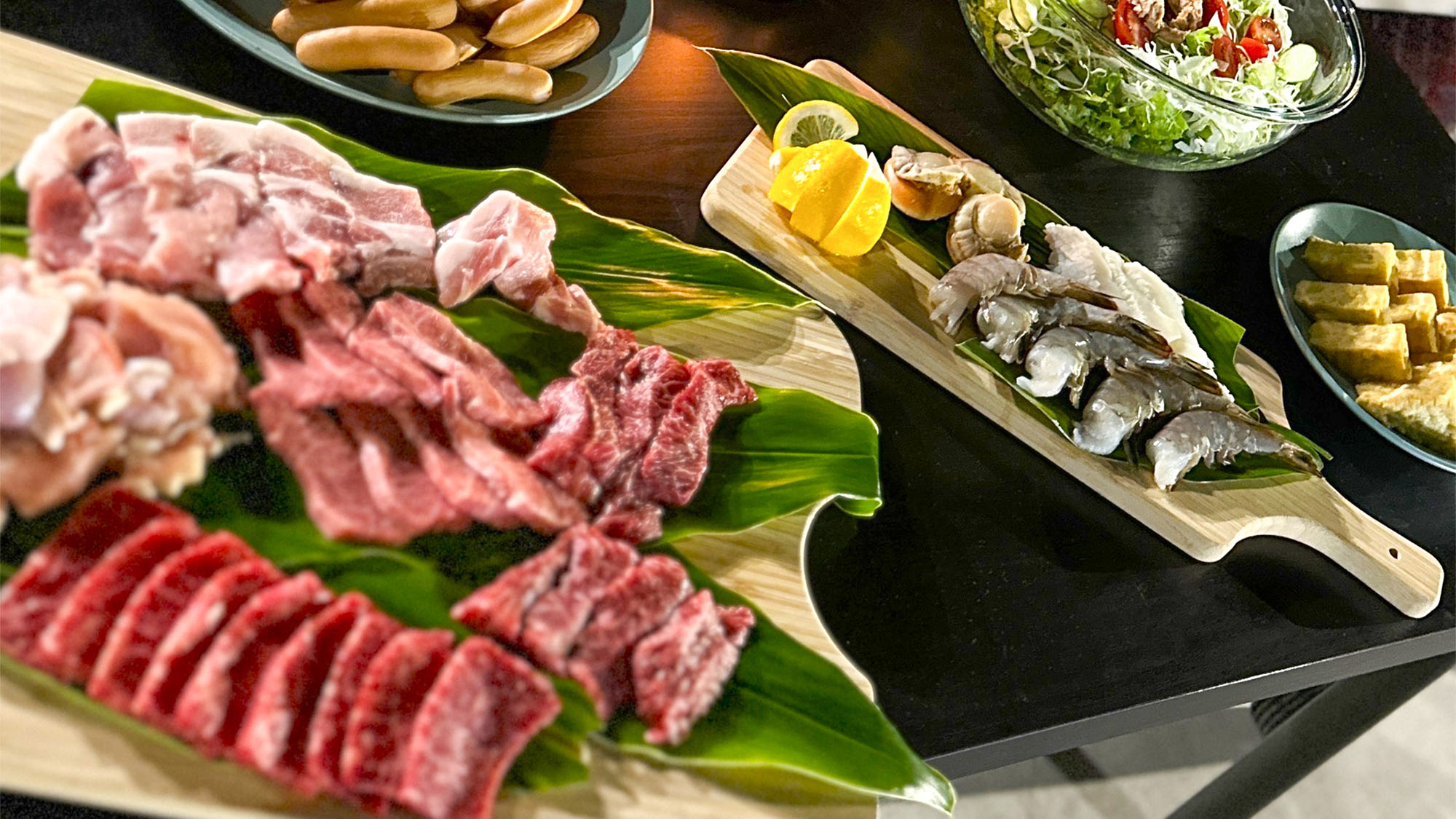 ・【BBQ】種子島の自然の中で美味しいお肉や新鮮なお野菜、海鮮をお楽しみください