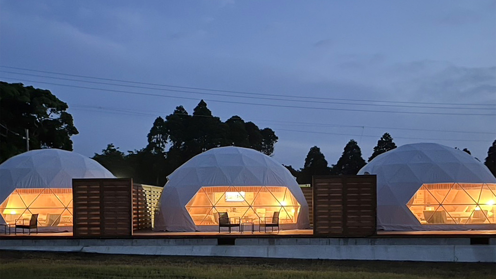 ・【ドームテント/外観】種子島の自然に癒される時間をお過ごしください