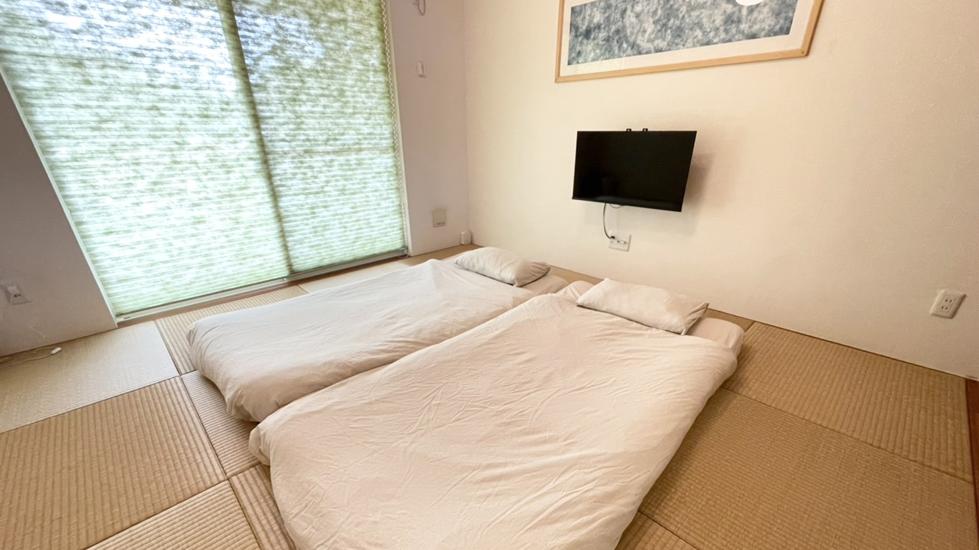 ・【ブーゲン棟・和室】布団3組で最大3様までお泊りいただけます