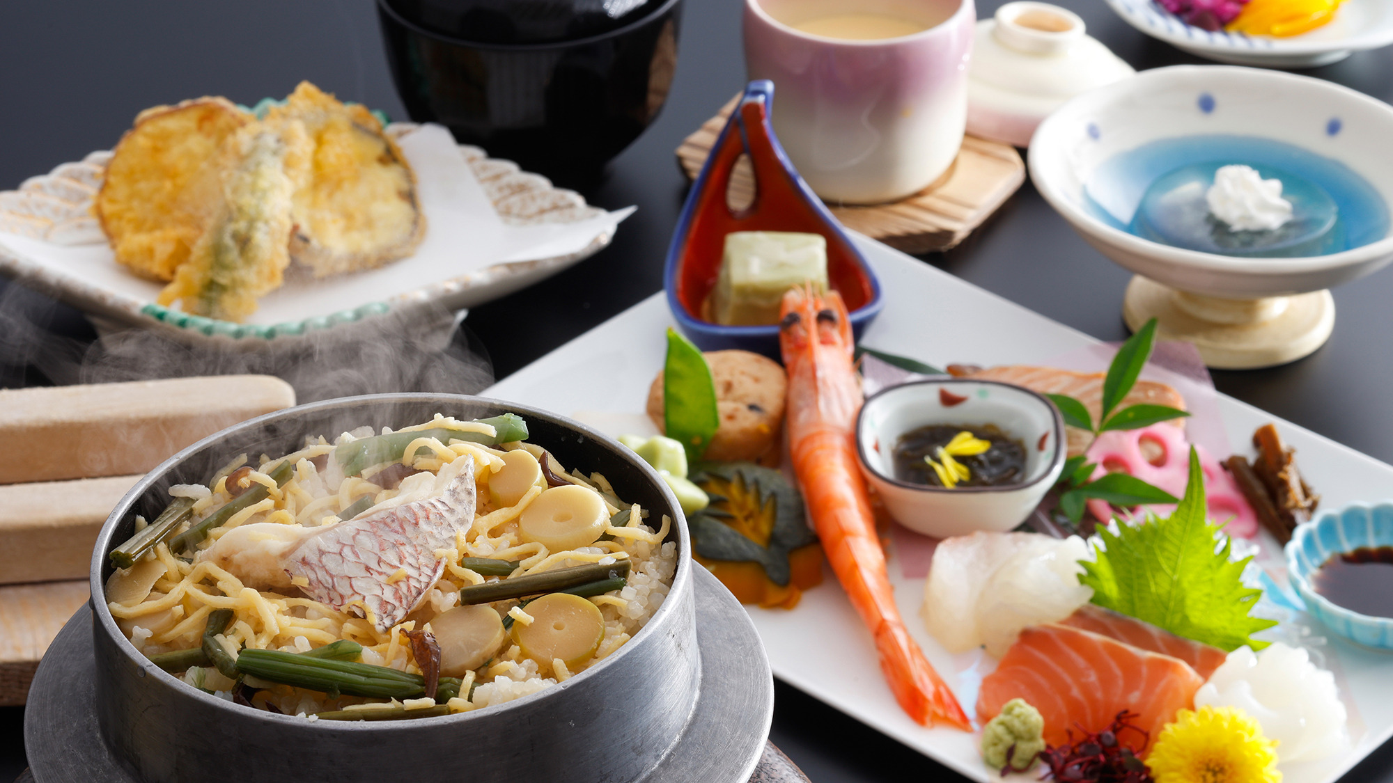 【おてがるコース】ほっこり釜めし♪染み渡るうまみが、温泉で癒された身体にぴったり！