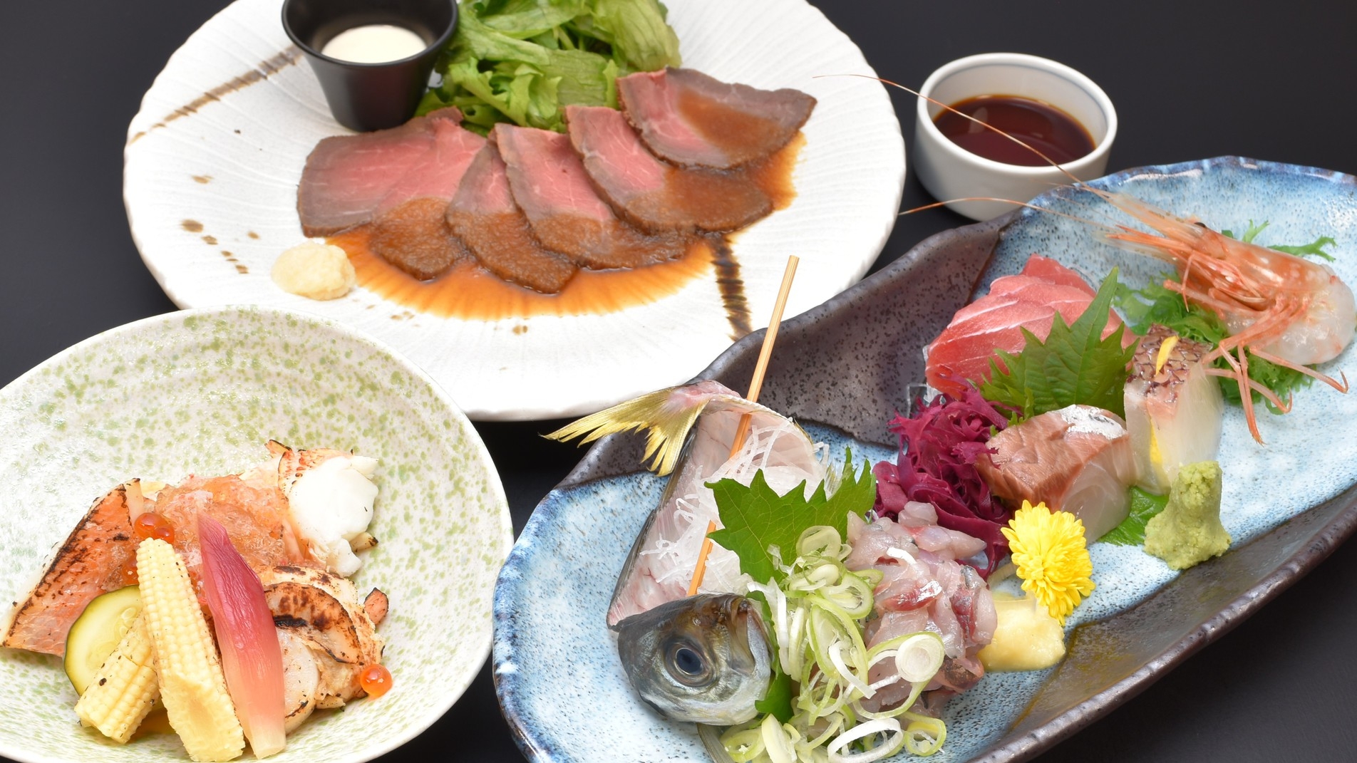本館スイートルームプラン【期間限定！ローストビーフ、地鯵、鮑バター焼、伊勢海老ジュレ『粋涼の膳』】