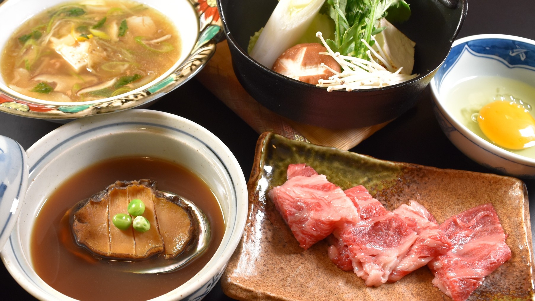 露天風呂付き和洋室プラン【期間限定！飛騨牛すき焼き、鮑やわらか煮、ふかひれスープなど「冬華の膳」】