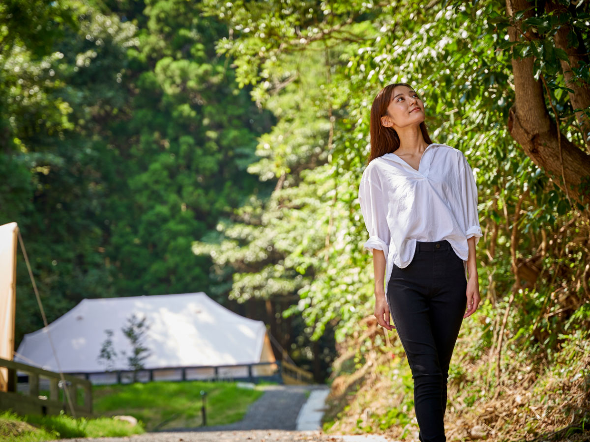 自然の中を散策できる