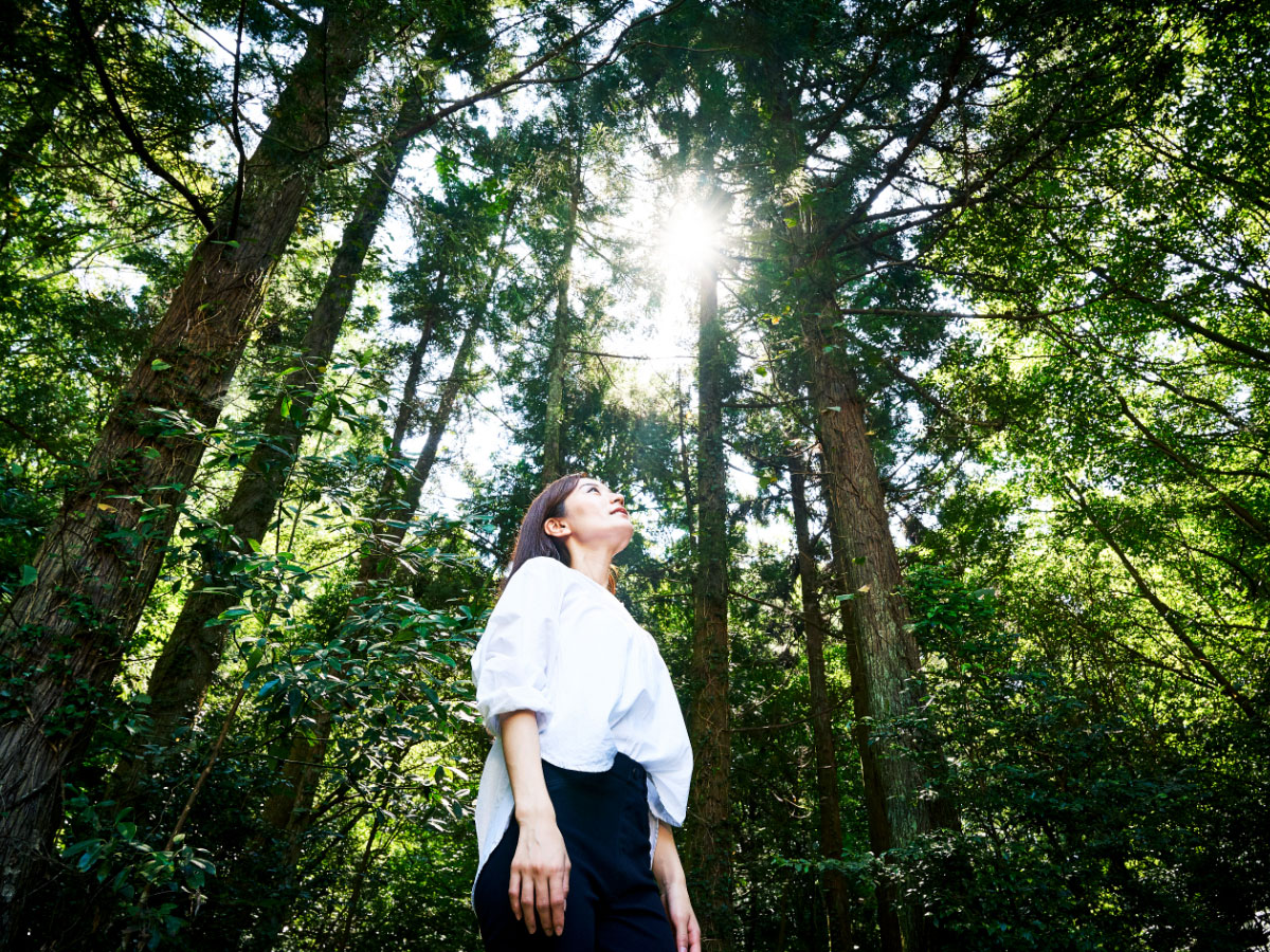 自然の中でグランピング