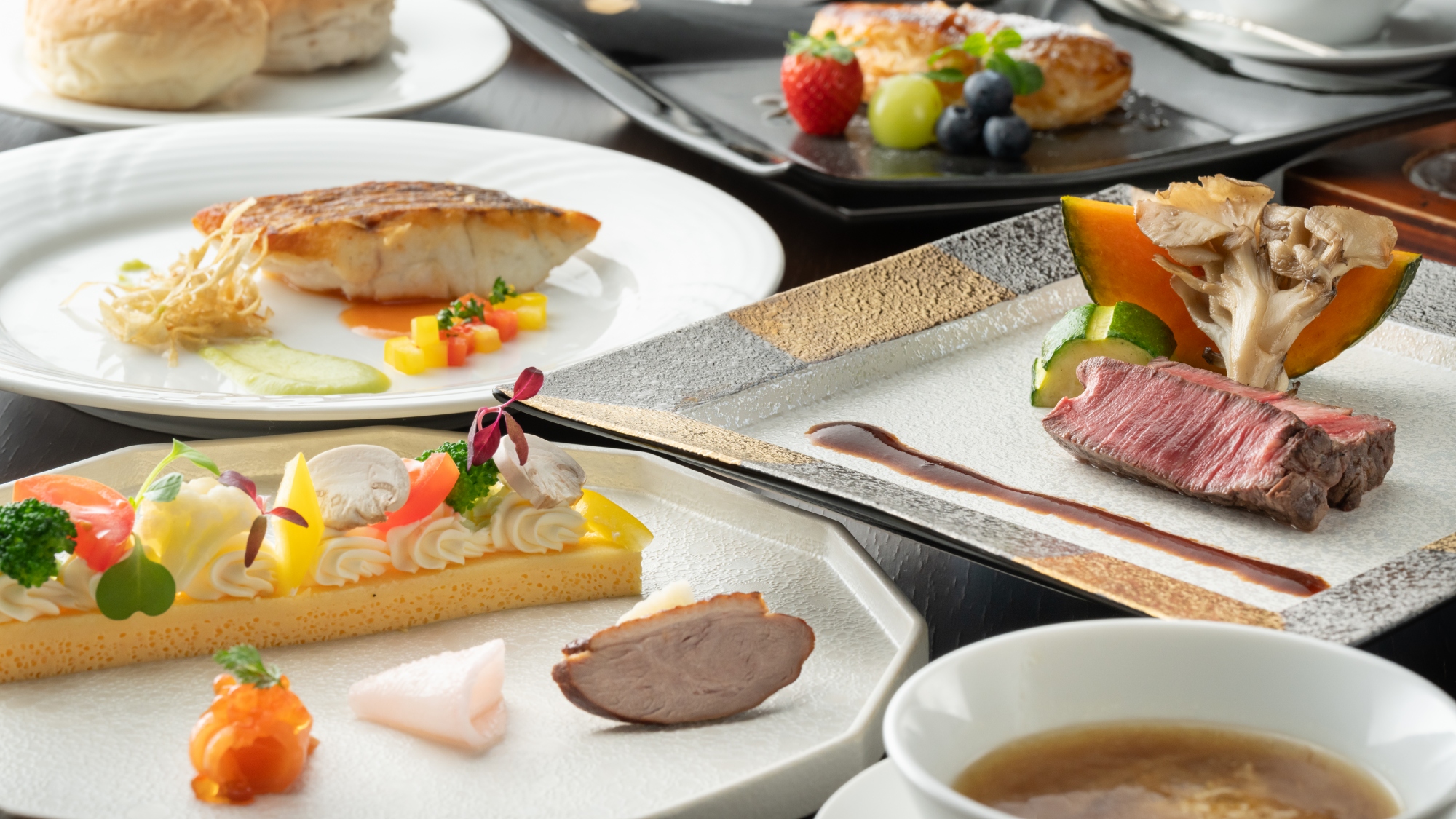 ■ぴのんプレミアム■お肉料理が地元ブランド牛にグレードUPしたコースです。　※写真はイメージです。