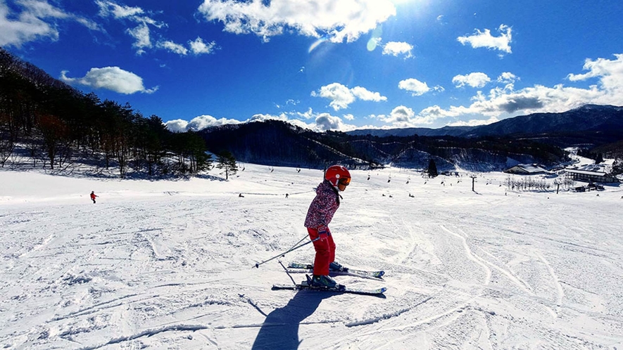「恩原高原スキー場」初心者から上級者まで楽しめるコースが充実しております。