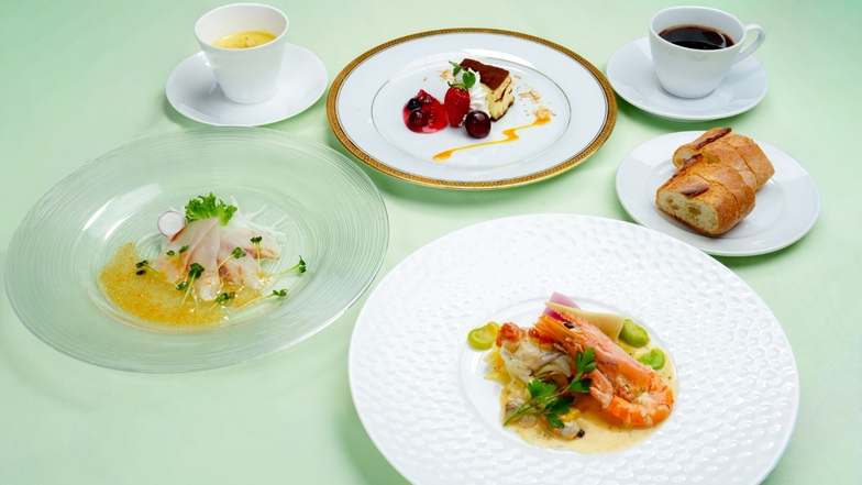 【早期30/夕朝食付】フレンチ魚コース★三浦野菜と地元食材のコース＆ワンドリンクが2000円OFF
