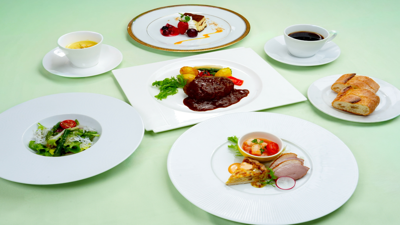 葉山牛ハンバーグコース春～イメージ